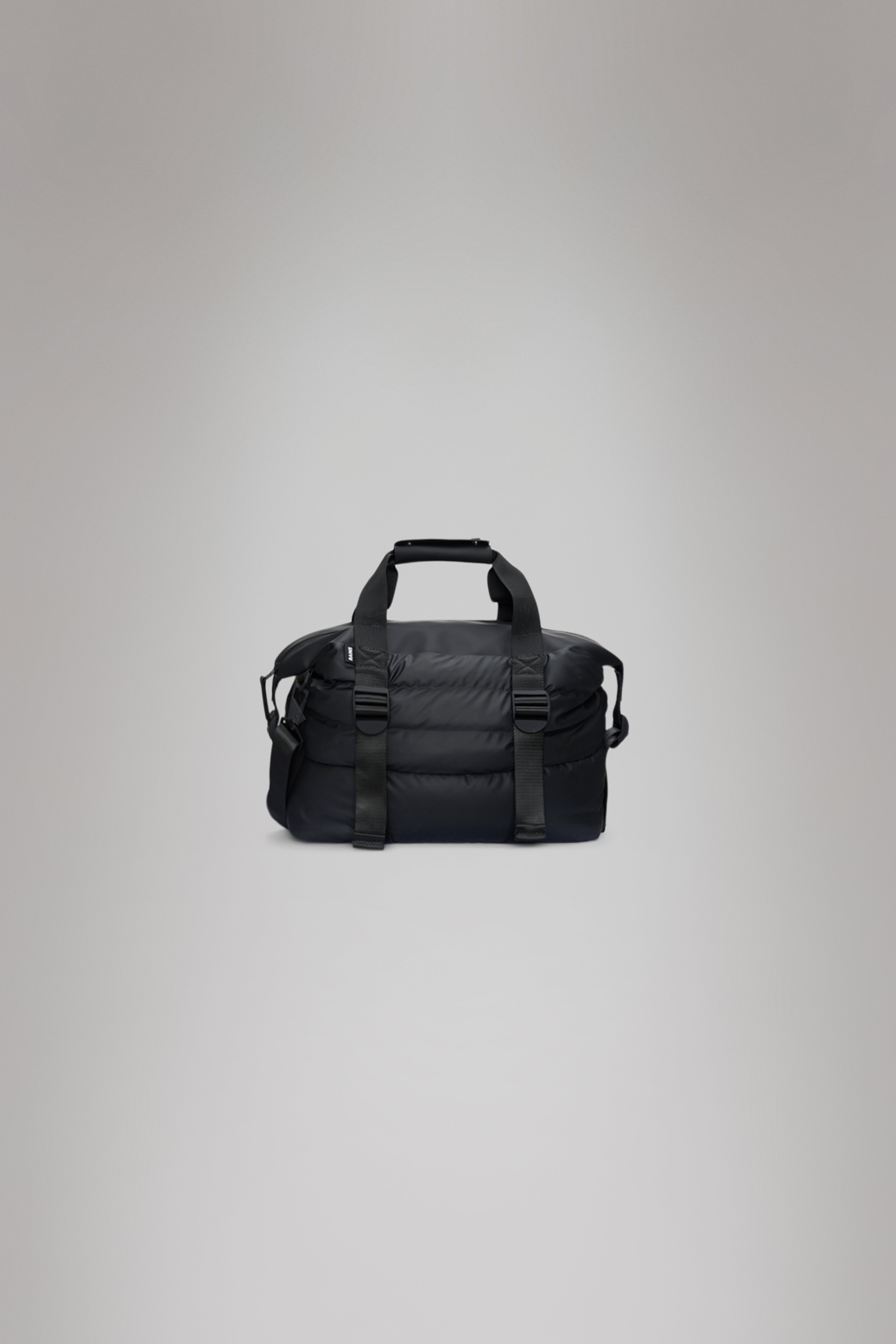 RAINS Puffer Mix Weekend Bag Small Black 36L H27 x D26 x W52 cm Weekender
