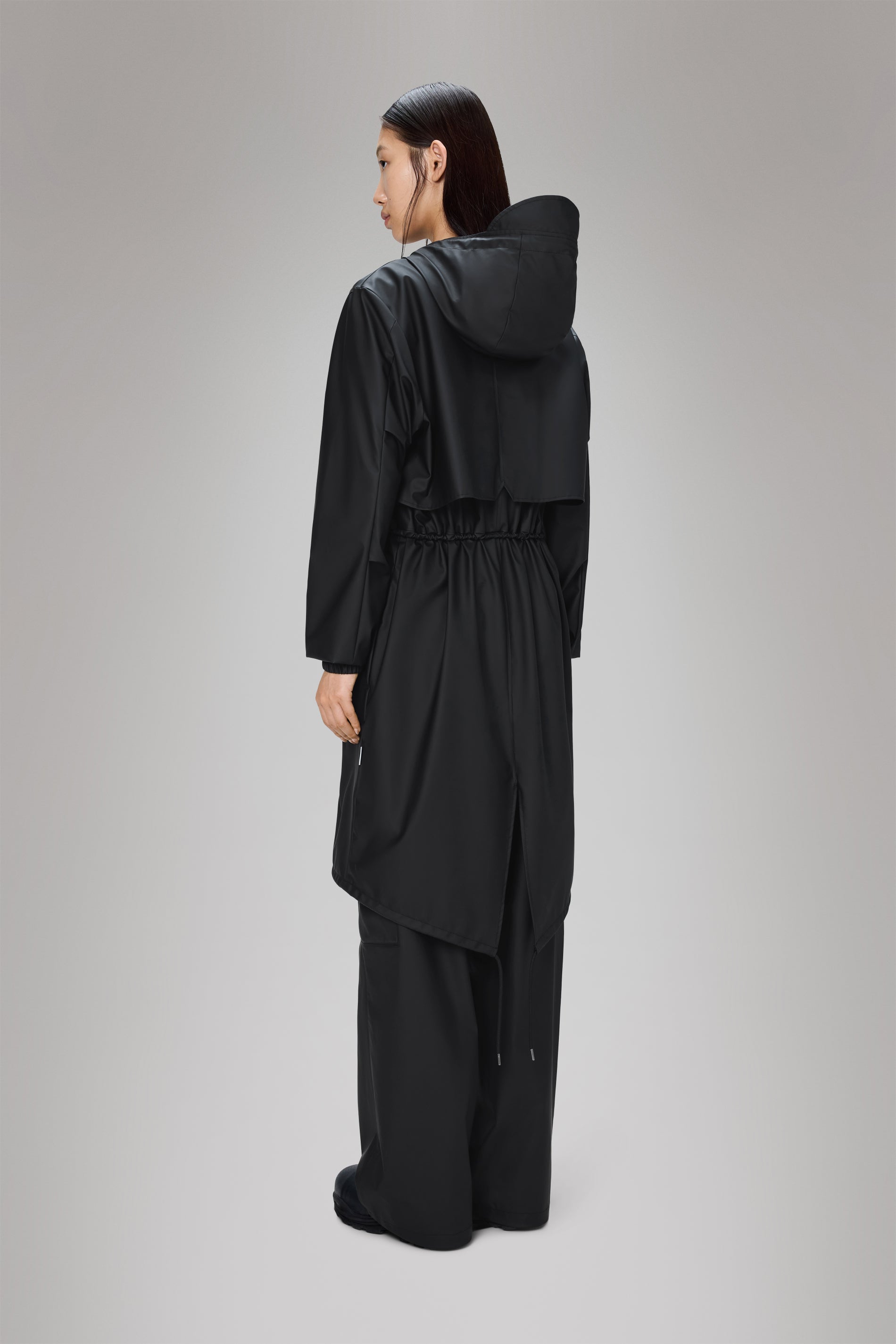 Rains String W Parka Black Jacket