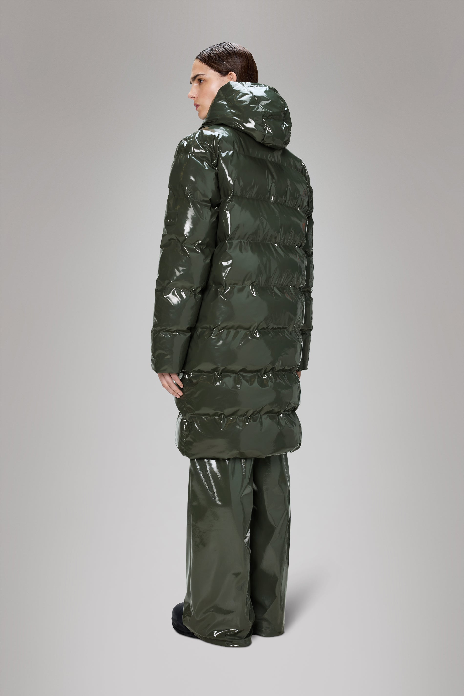 Rains Alta Longer Puffer Jacket Swamp Jacket