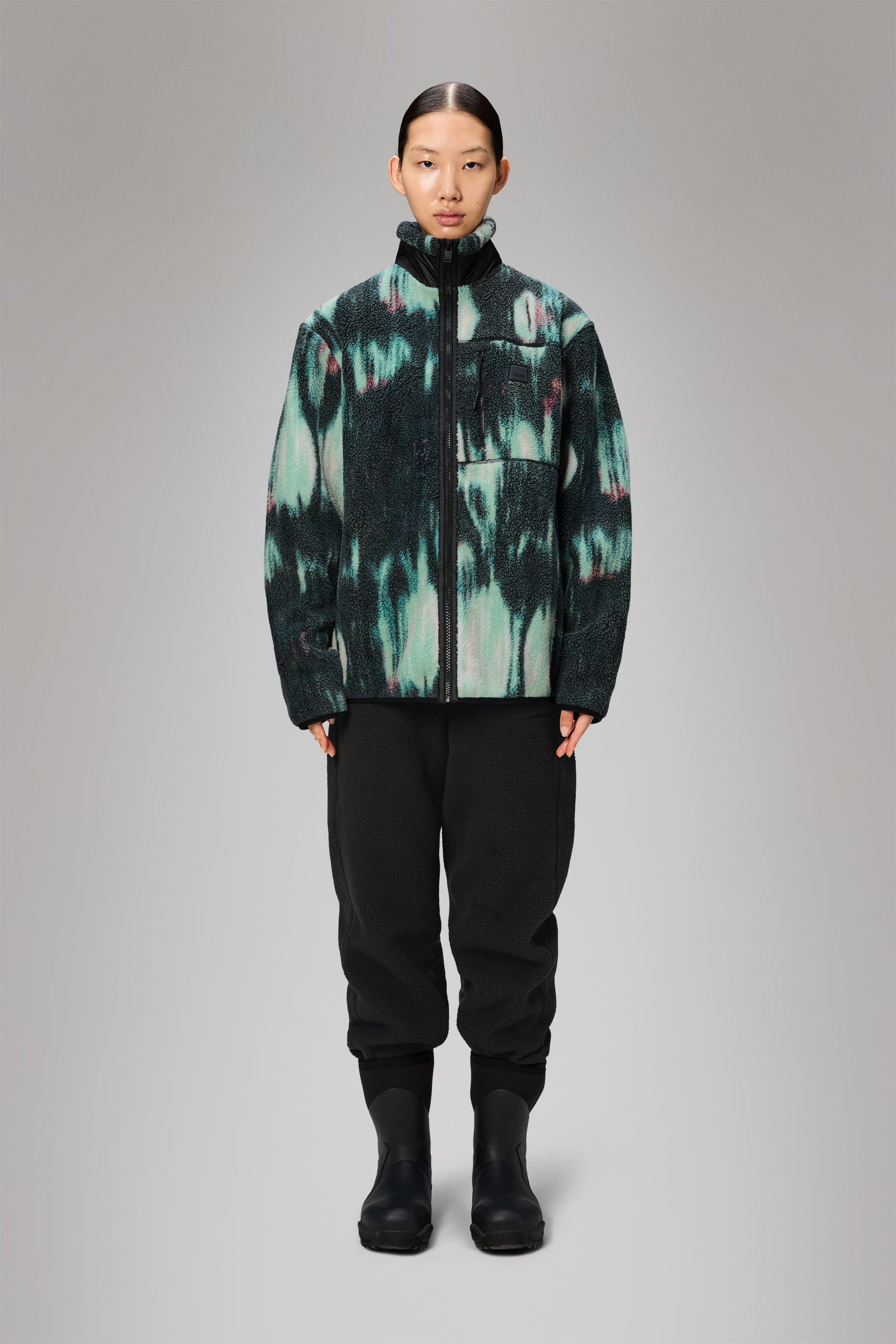 RAINS Yermo Fleece Jacket Blur Jacket