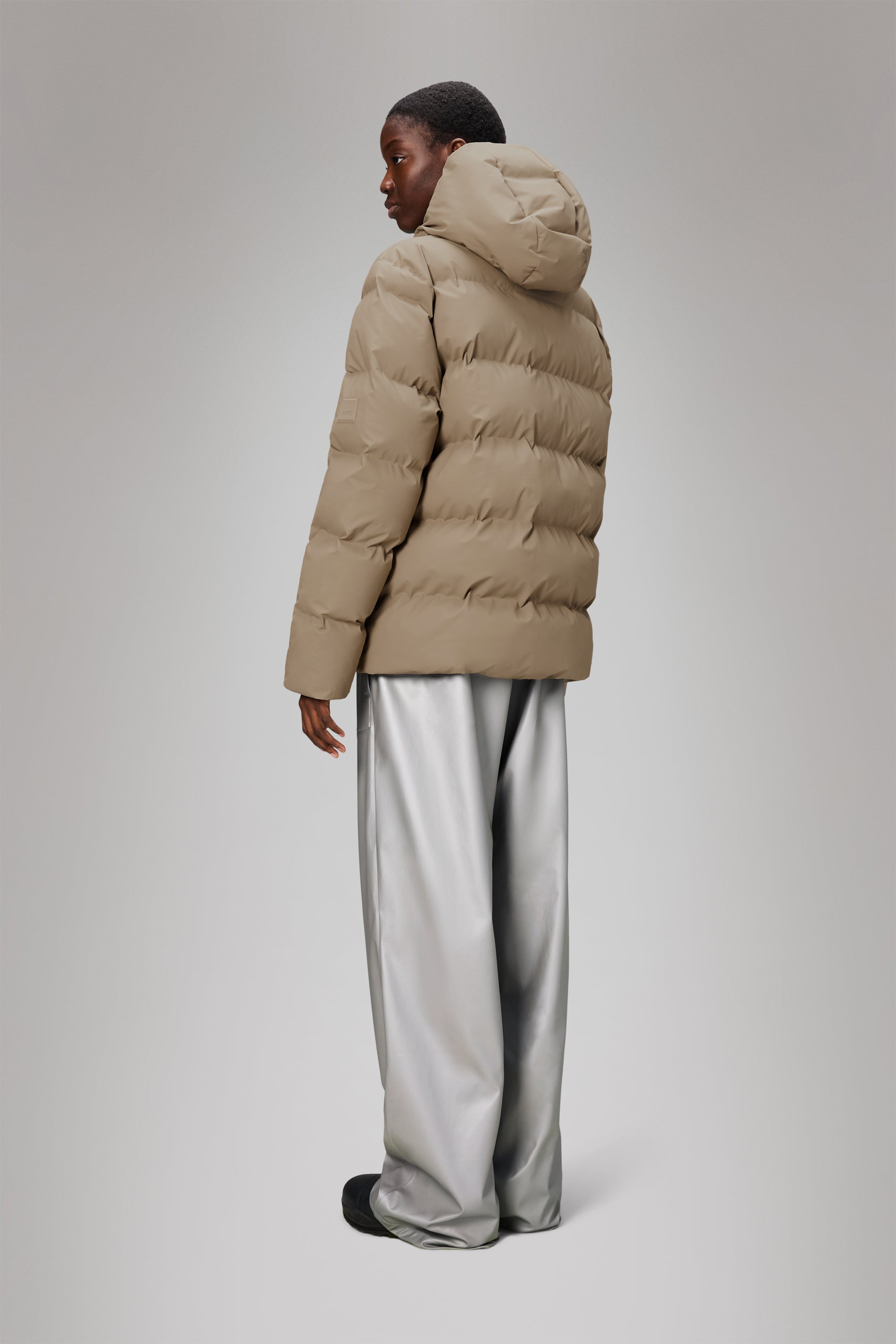 Rains Alta Puffer Jacket Beige Jacket