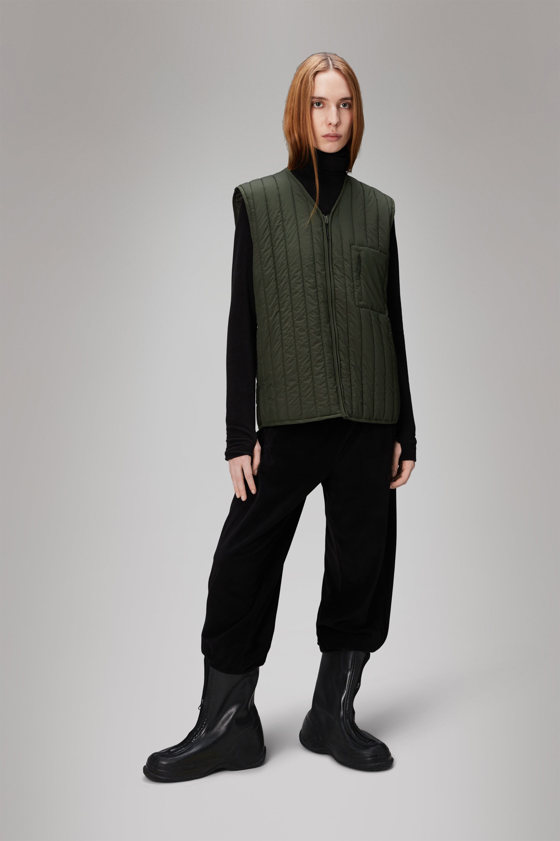 RAINS Banja Liner Vest Green Vest