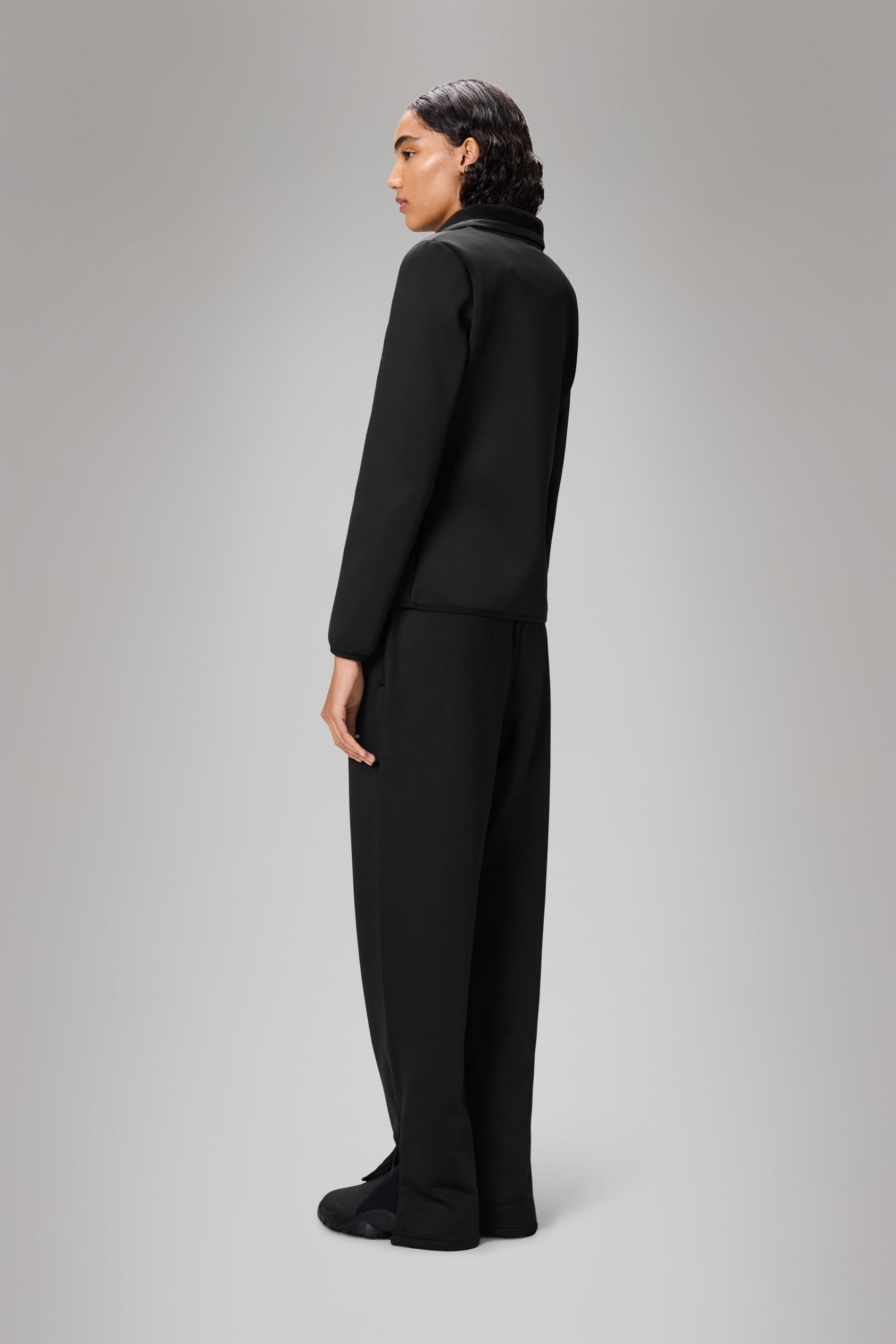 RAINS Safi Fleece Hybrid Curve Jacket Black Jacket