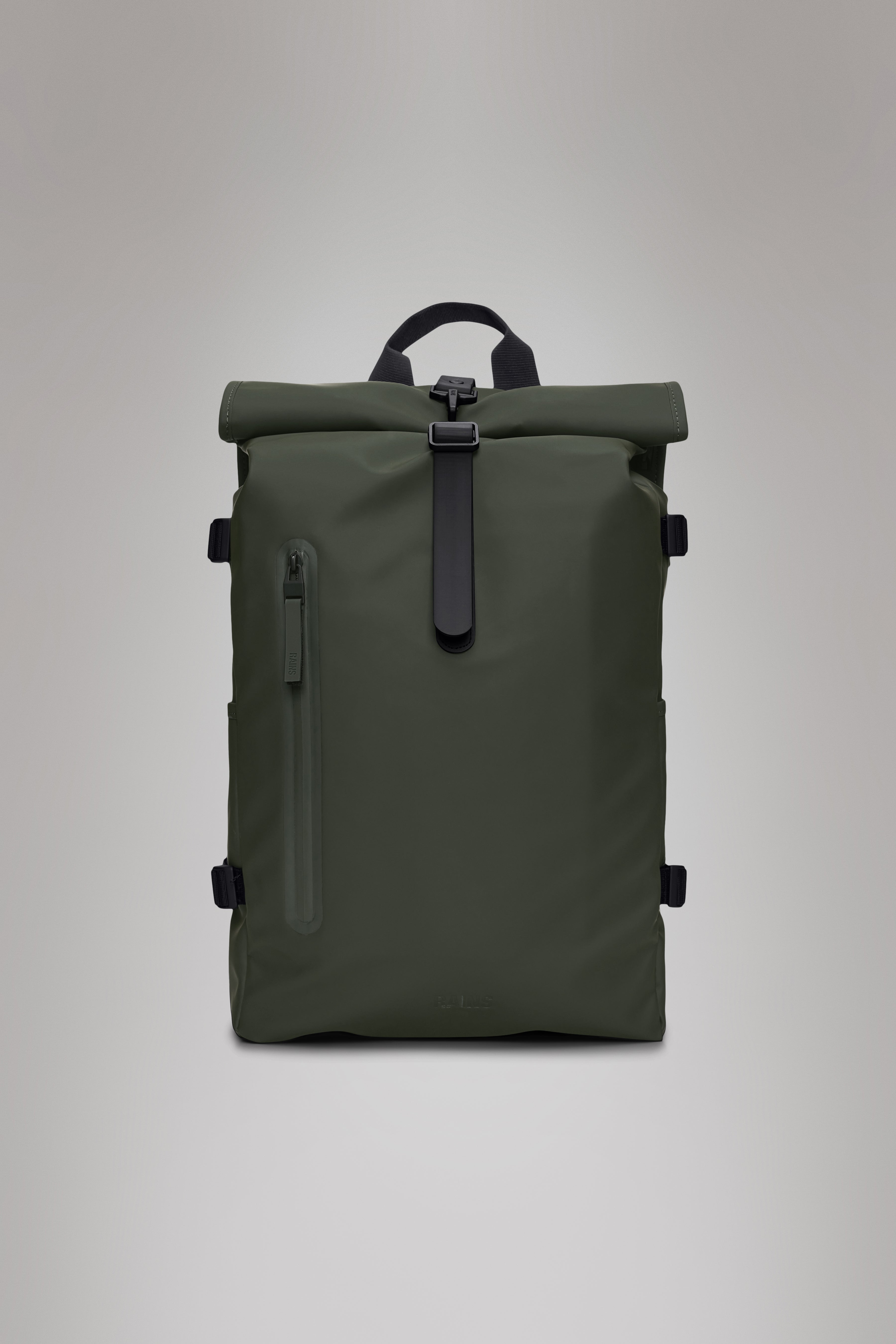 RAINS Rolltop Rucksack Large Green 23L H63 x D14 x W32 cm Backpack