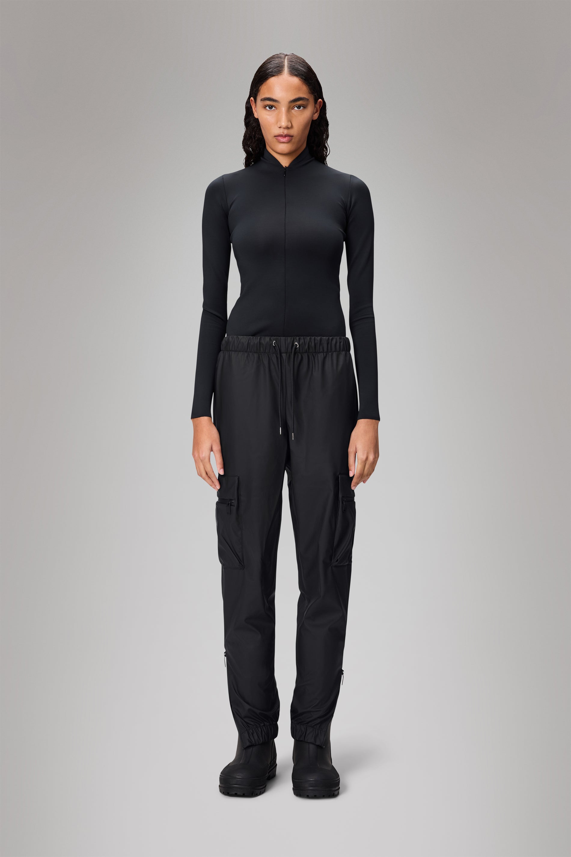 RAINS Cargo Rain Pants Regular Black Pants