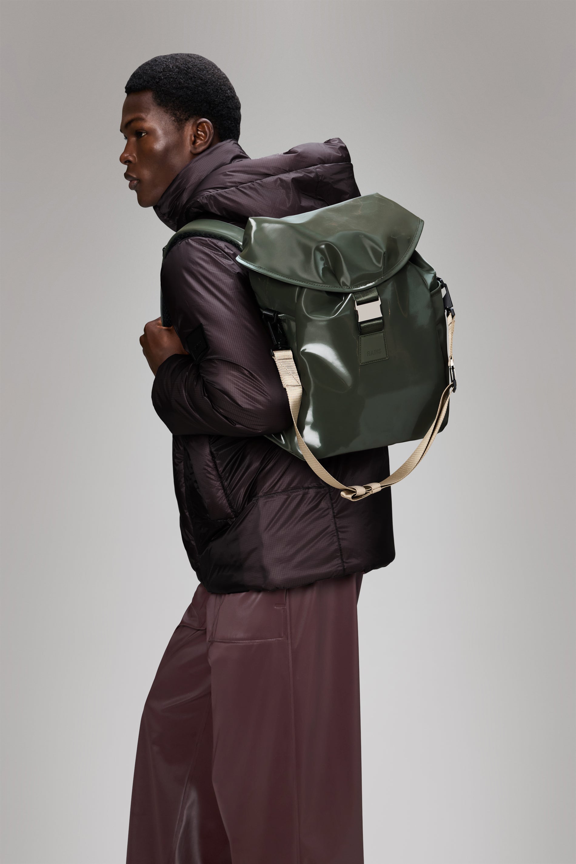 RAINS Valera Bucket Backpack Swamp Backpack