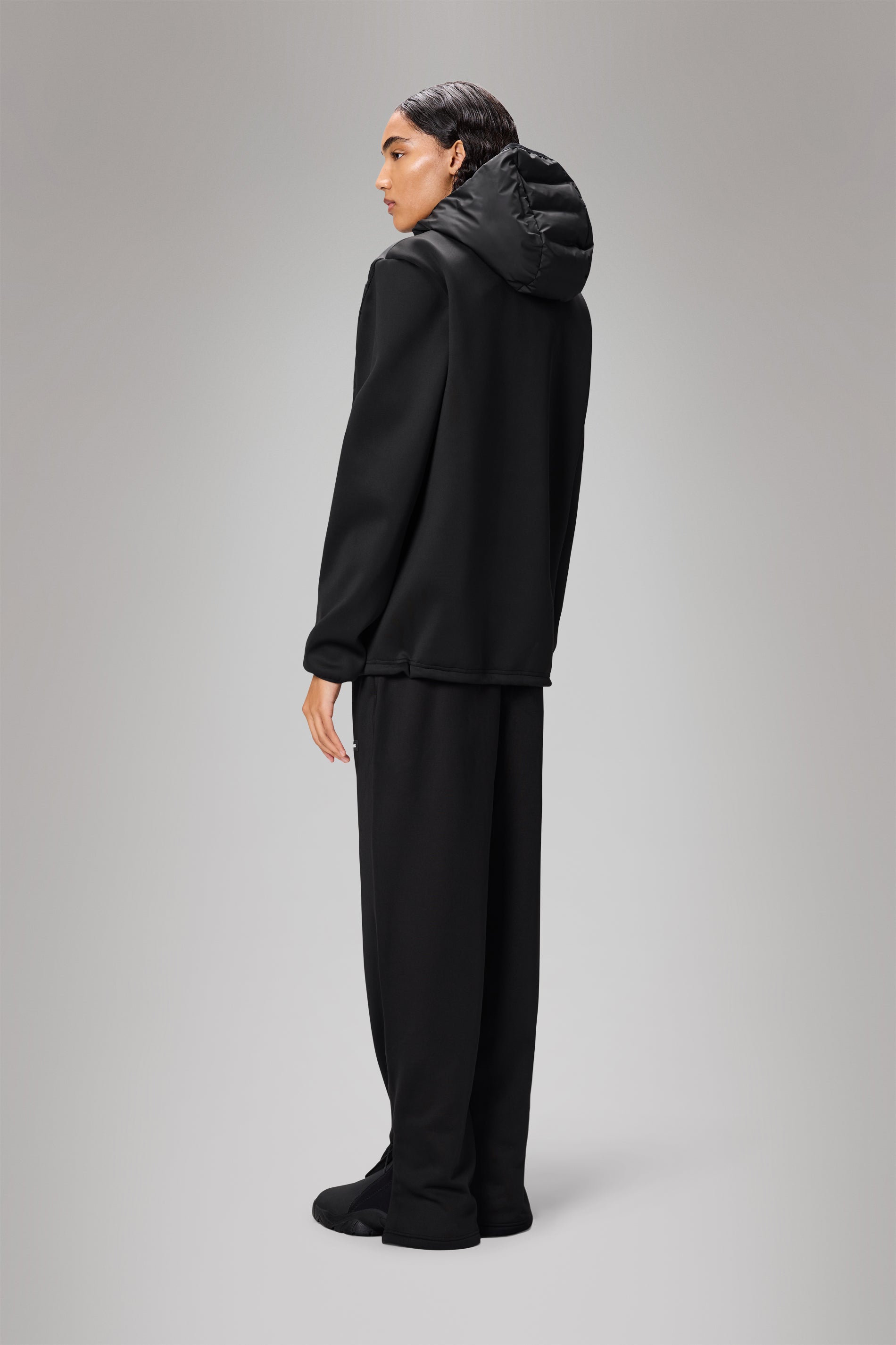 RAINS Safi Fleece Hybrid Jacket Black Jacket