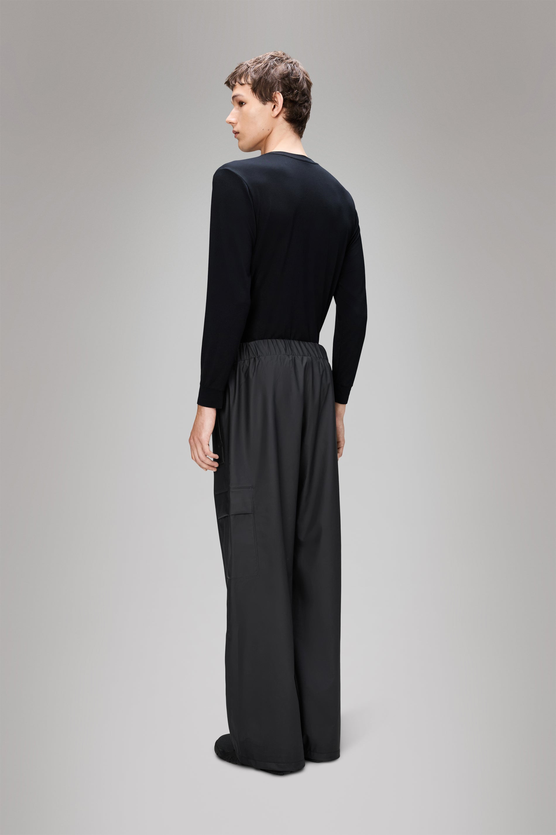 Rains Cargo Rain Pants Wide Black Pants