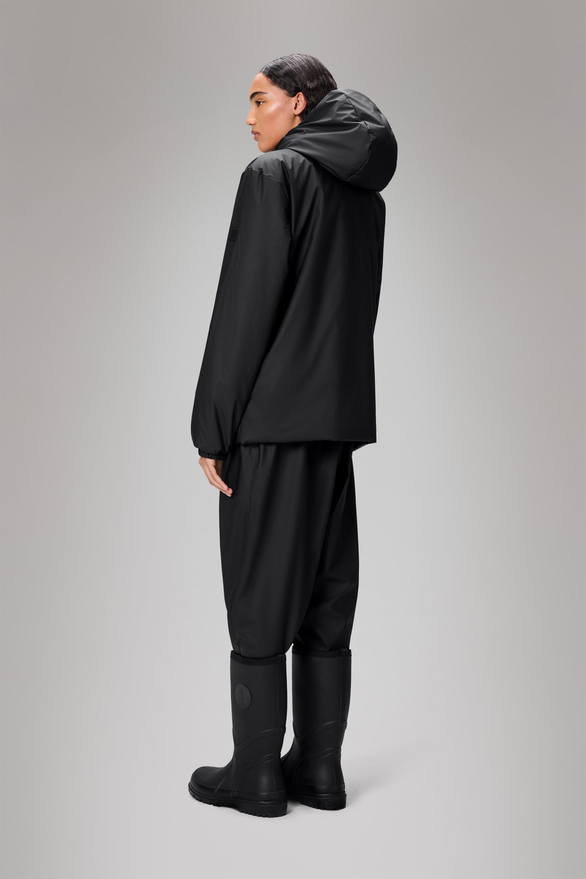 RAINS Lohja Insulated Cargo Jacket Black Jacket