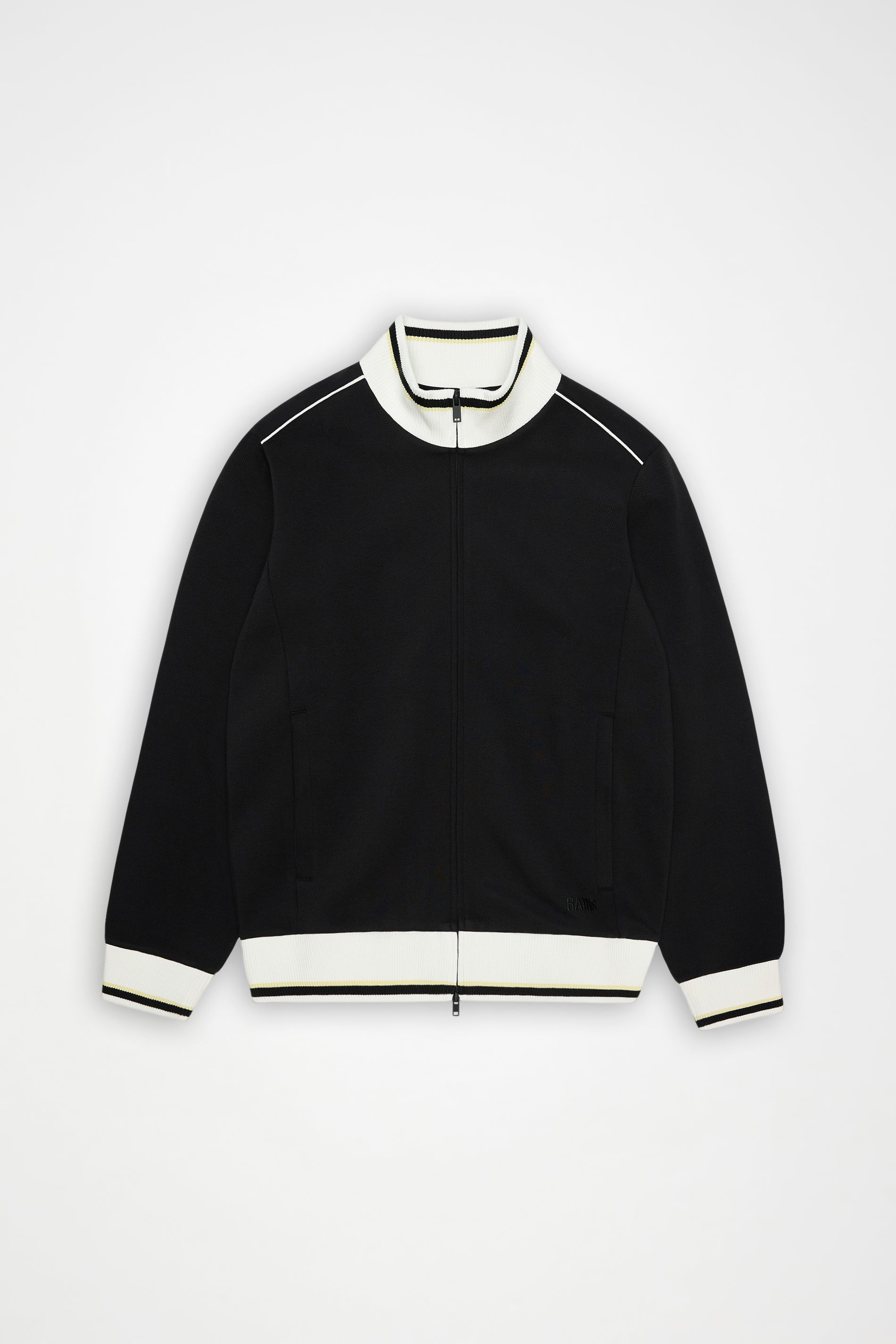 RAINS Downtime Track Top Black Jacket