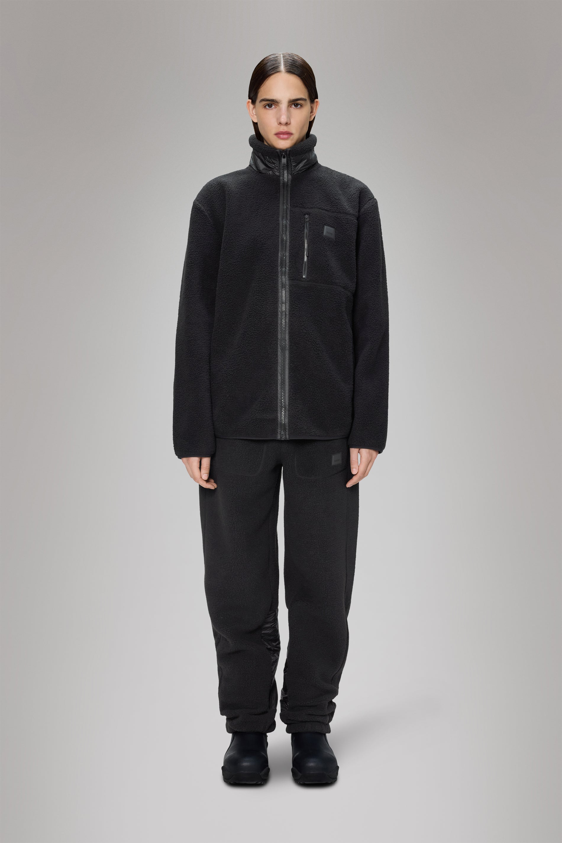 RAINS Yermo Fleece Jacket Black Jacket