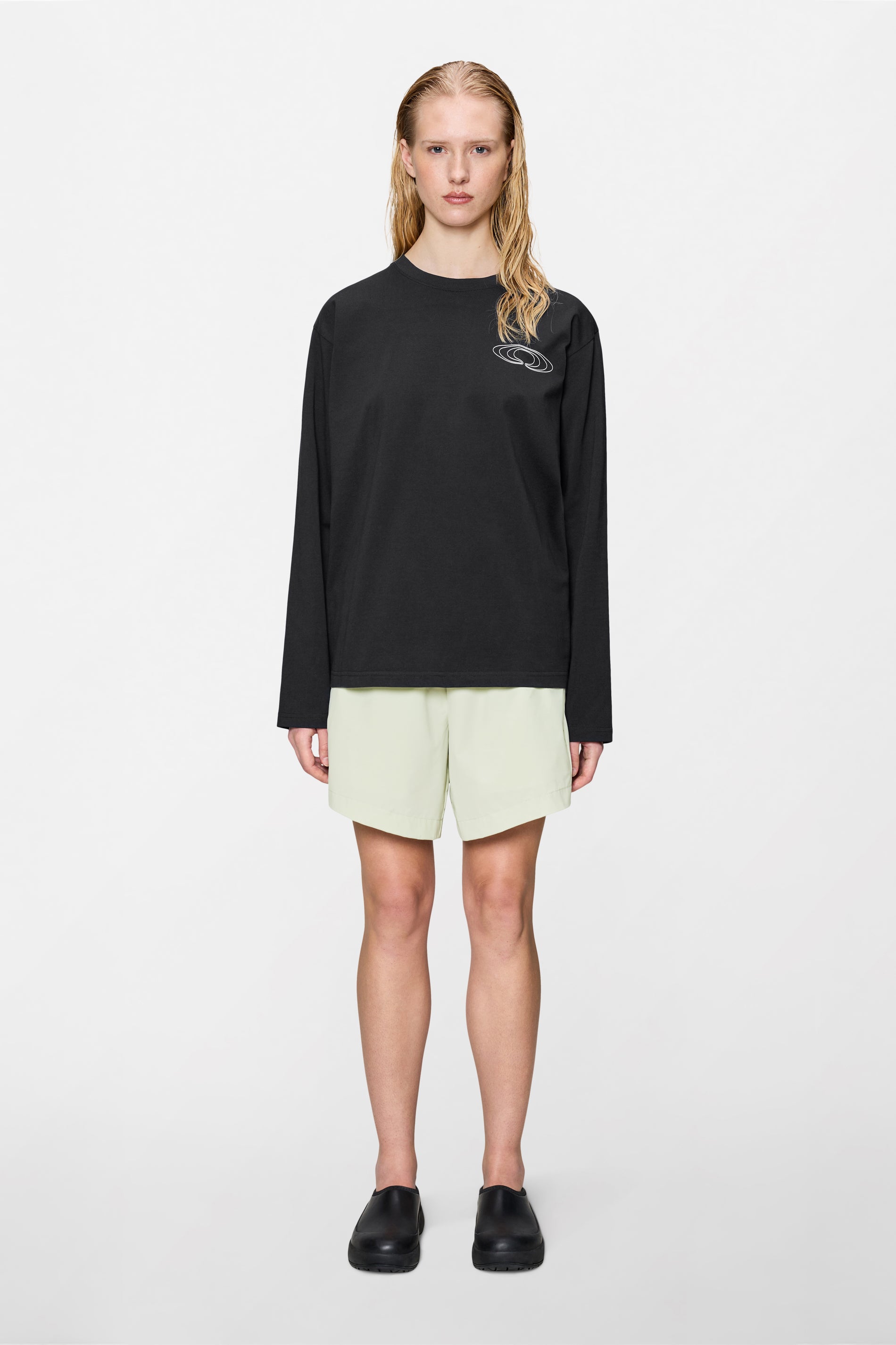 RAINS Classic Long Sleeve T-Shirt Black Long Sleeve