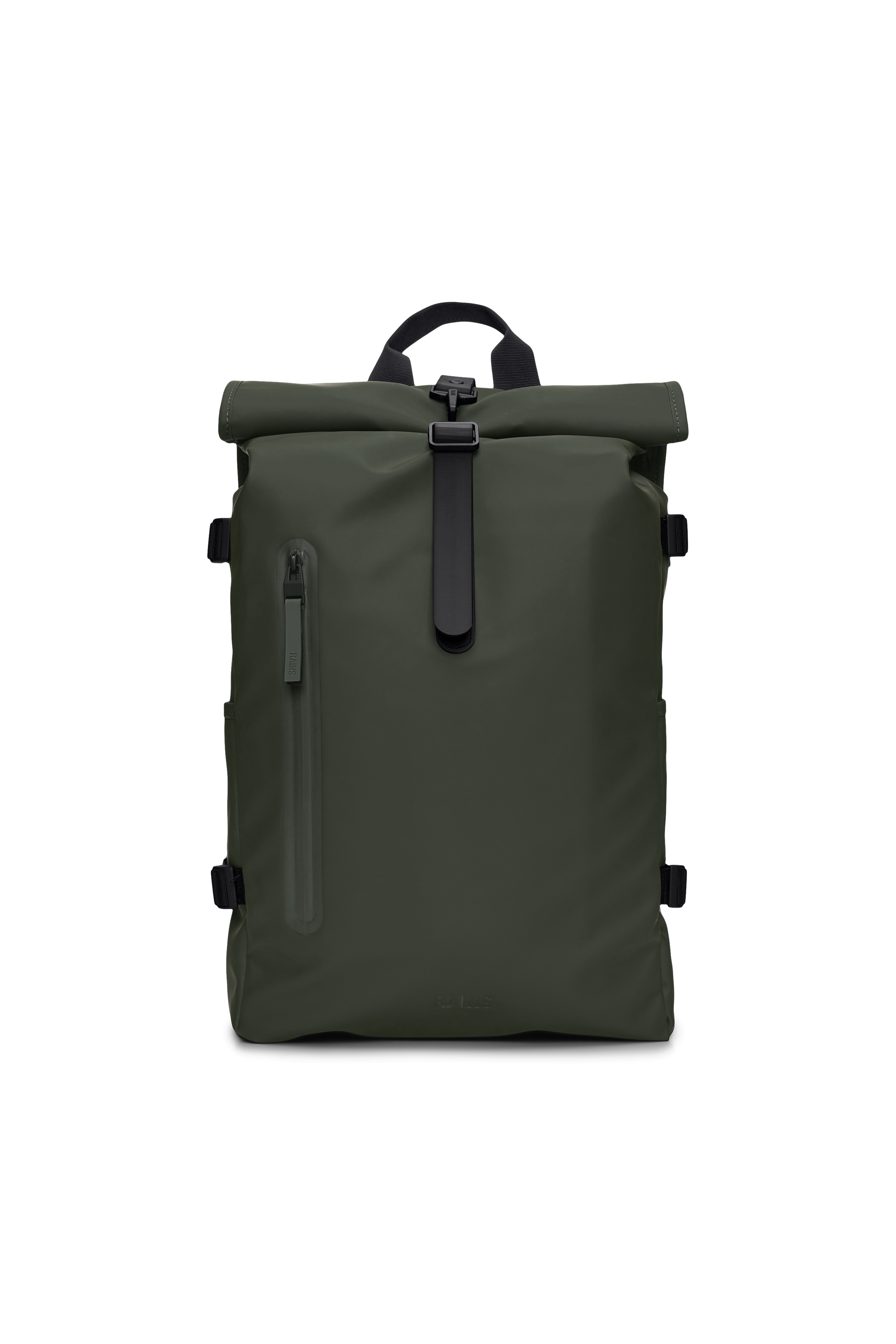 RAINS Rolltop Rucksack Large Green 23L H63 x D14 x W32 cm Backpack