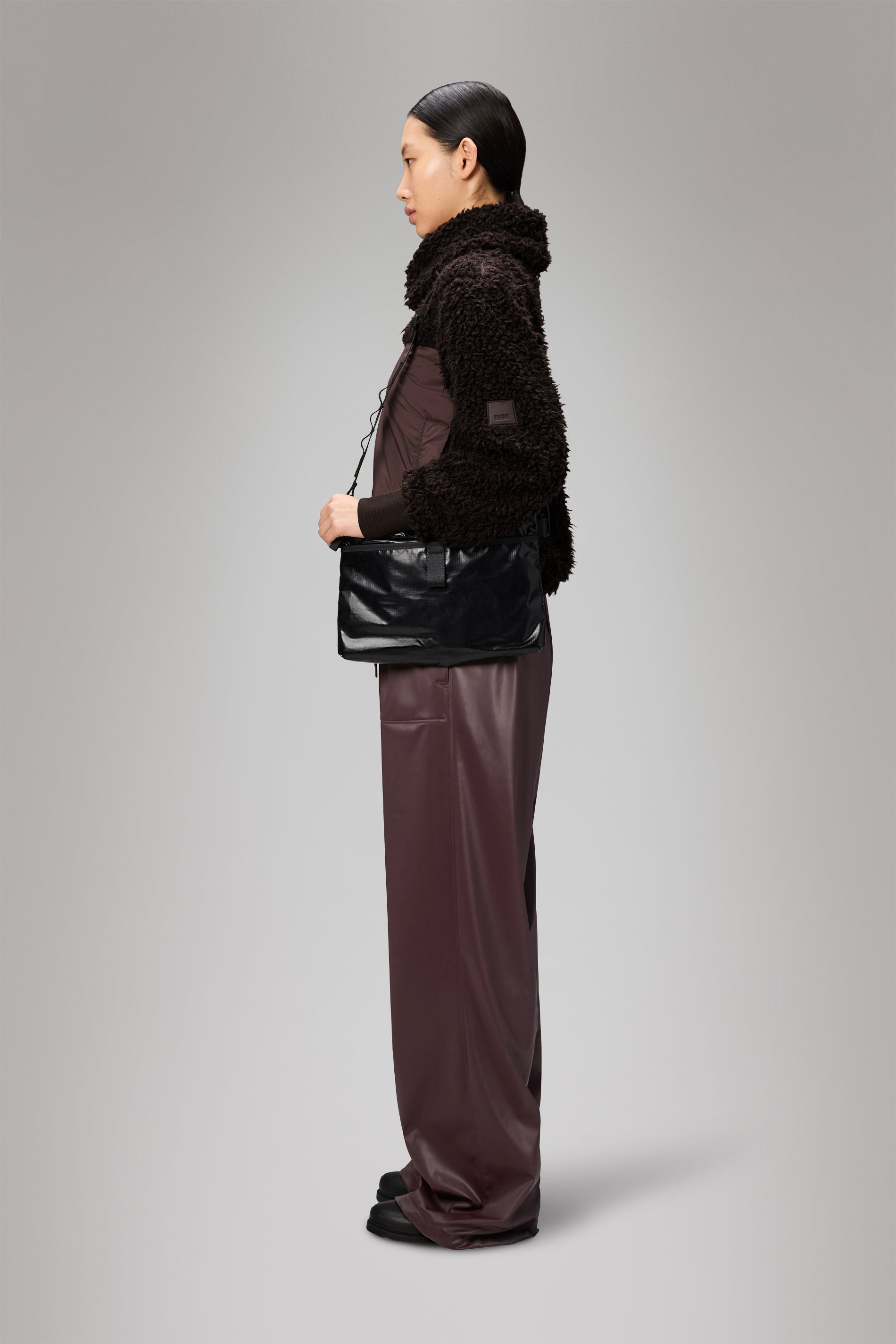 RAINS Sibu Musette Bag Black Crossbody