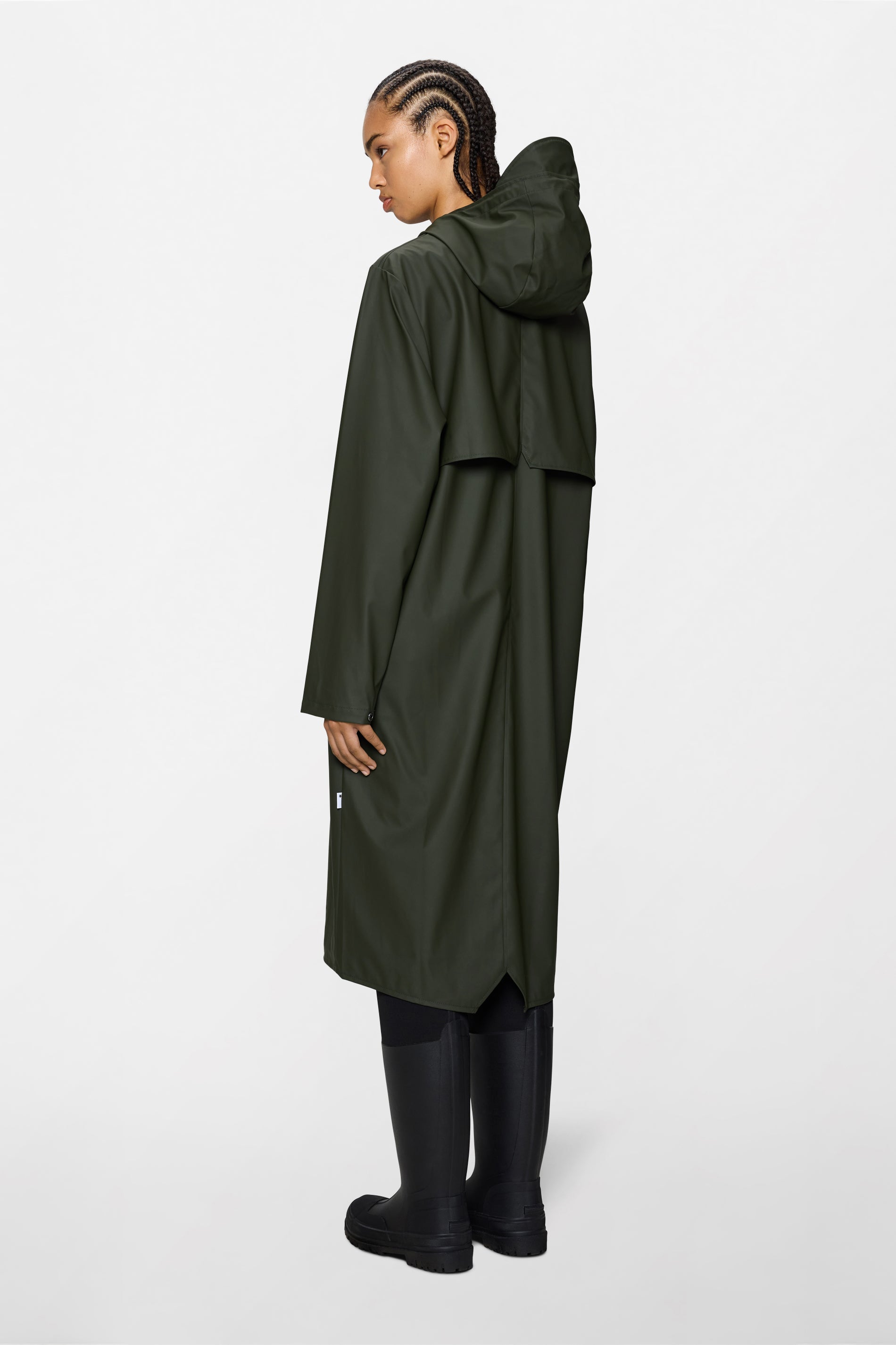 RAINS Longer Jacket Green Jacket