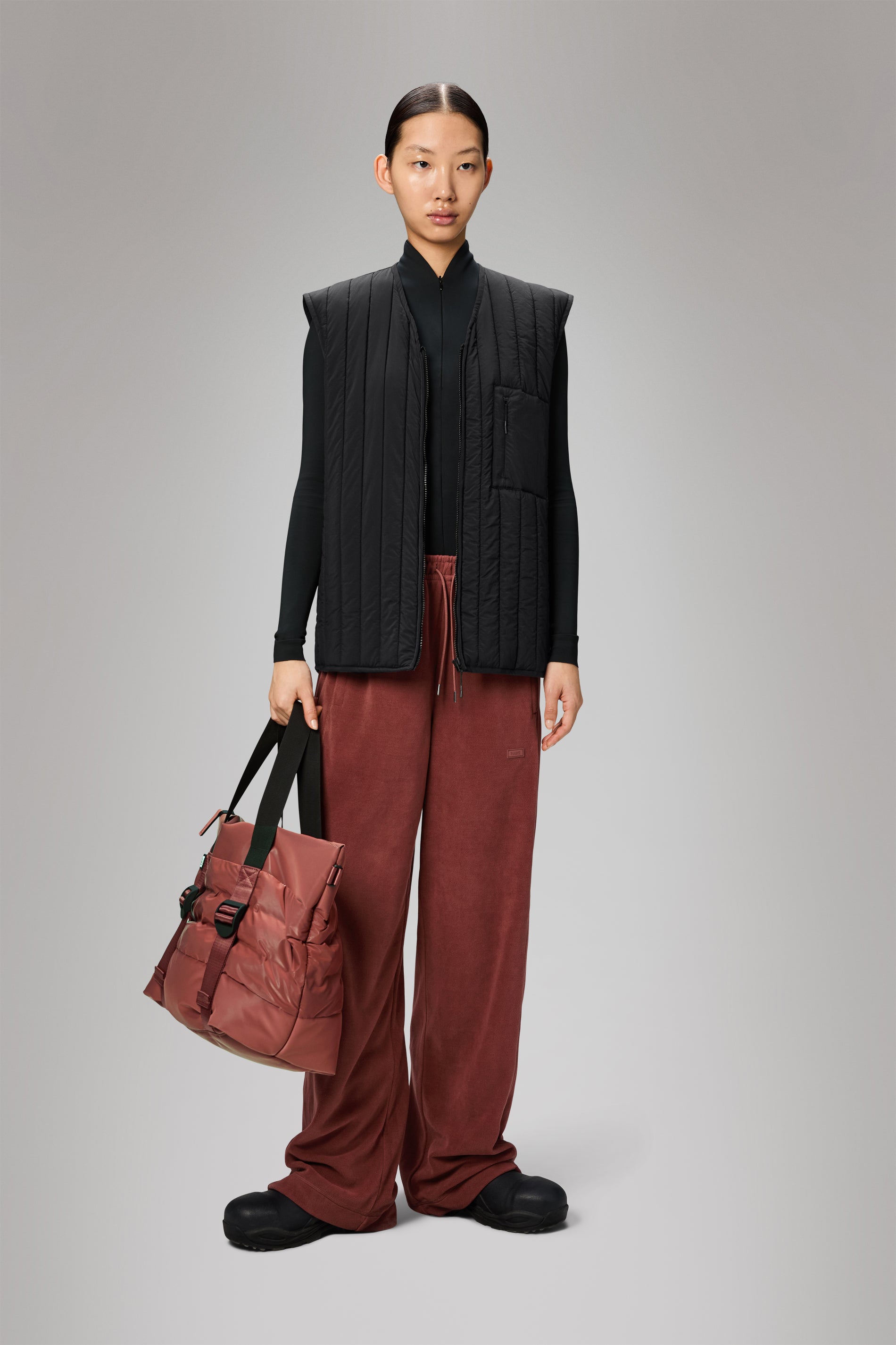 RAINS Banja Liner Vest Black Short Sleeve