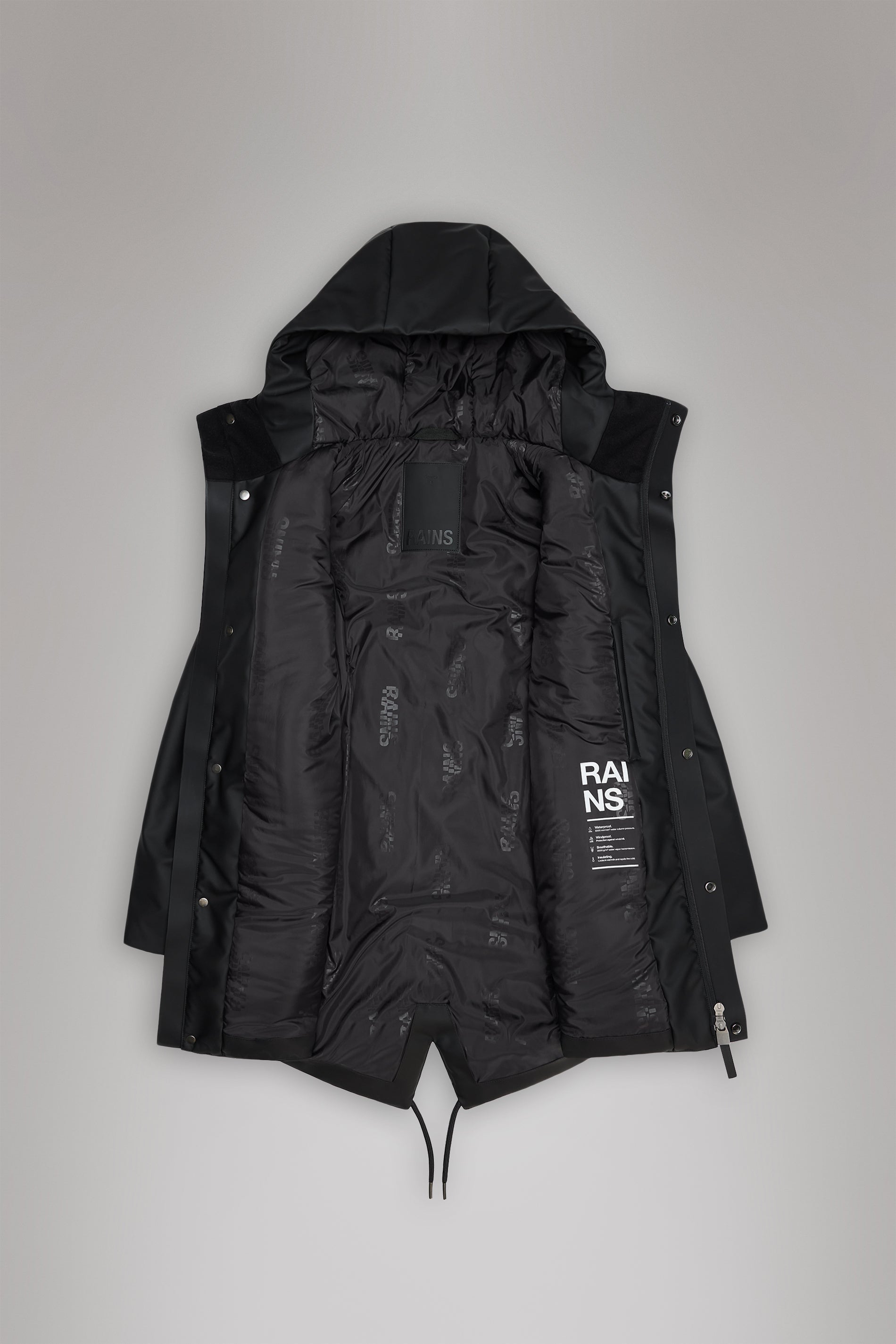 Rains Nome String W Parka Beige Jacket