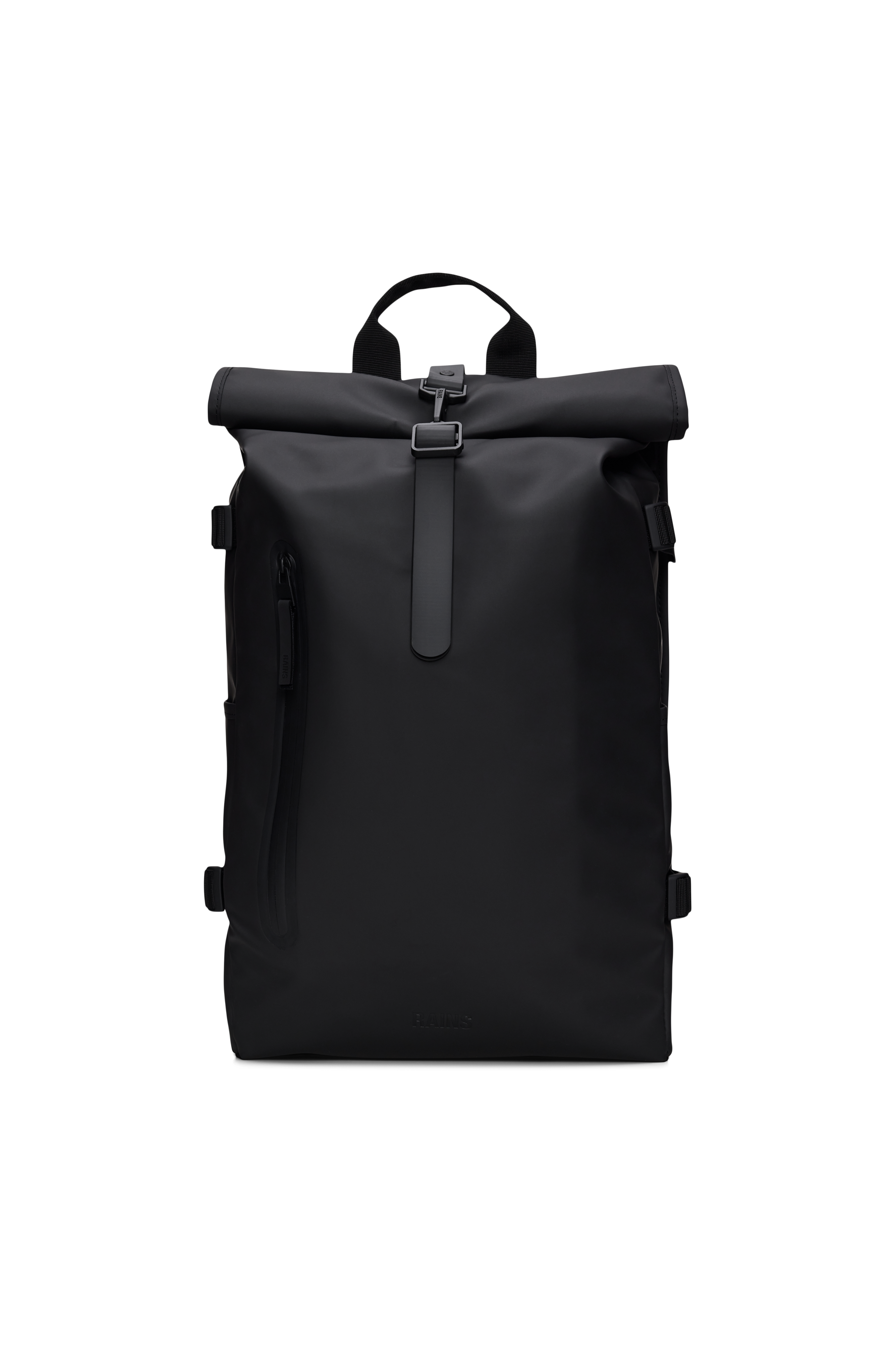 RAINS Rolltop Rucksack Large Black 23L H63 x D14 x W32 cm Backpack