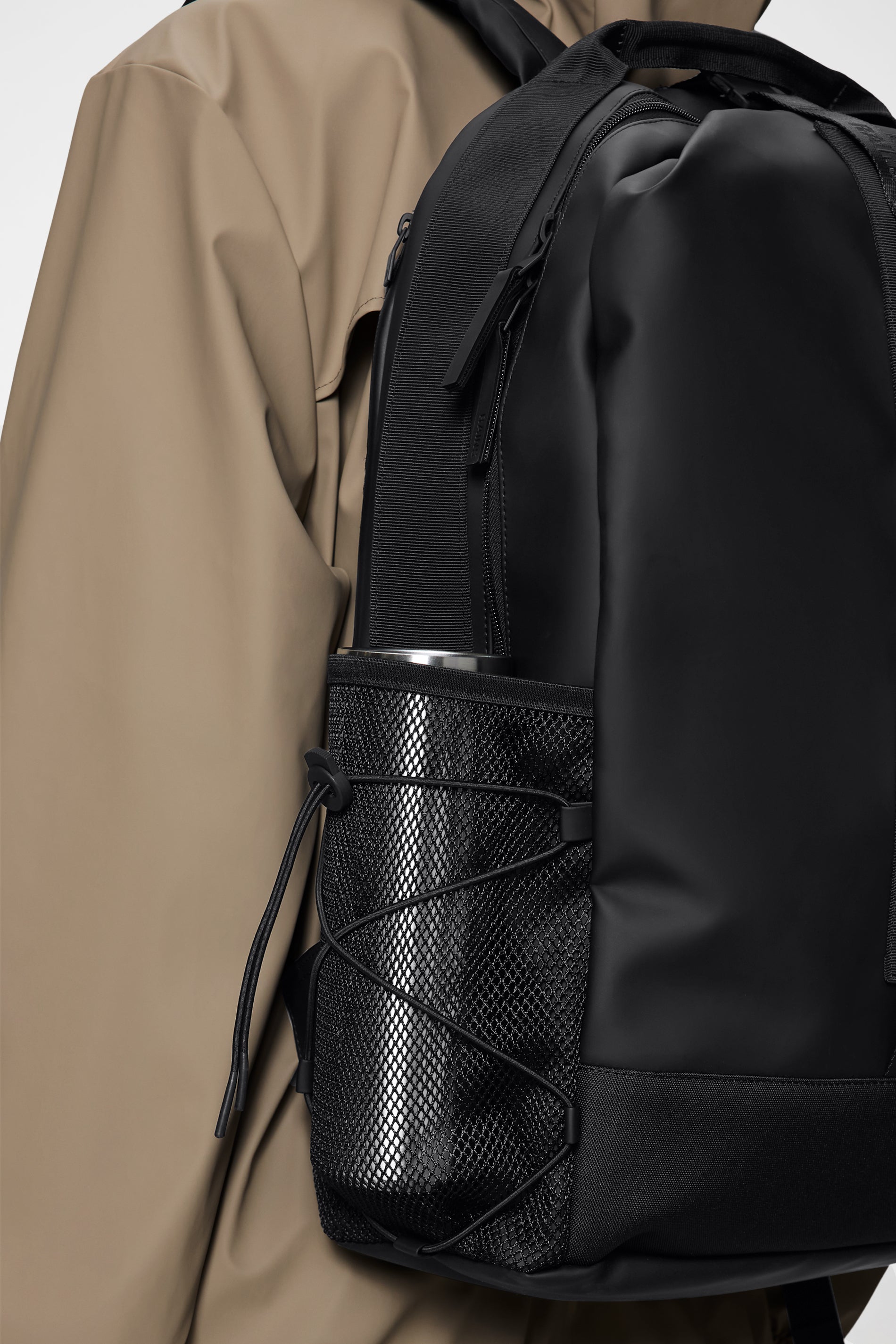 RAINS Trail Clip Front Backpack Black Backpack