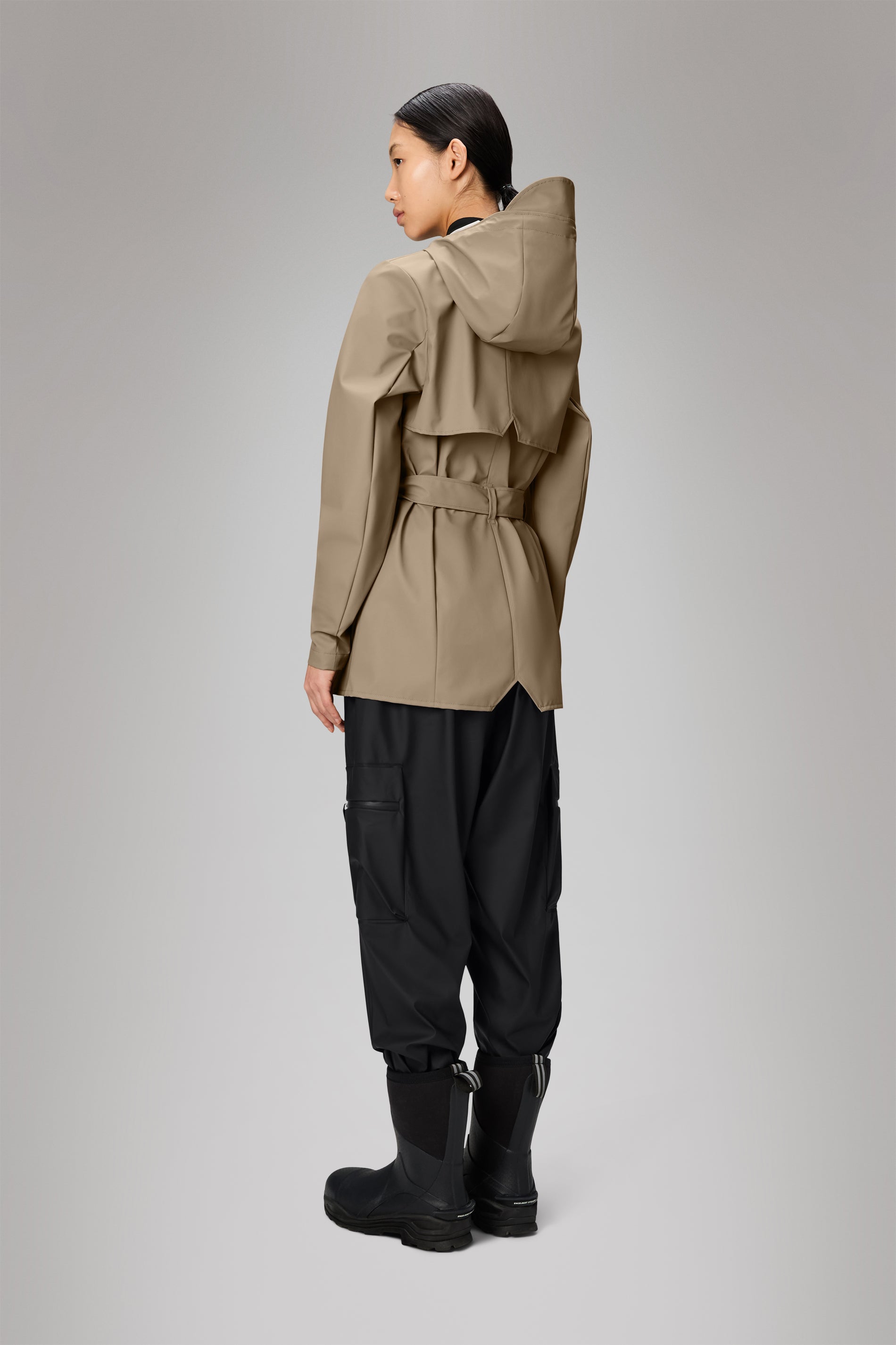 RAINS Curve Jacket Beige Jacket