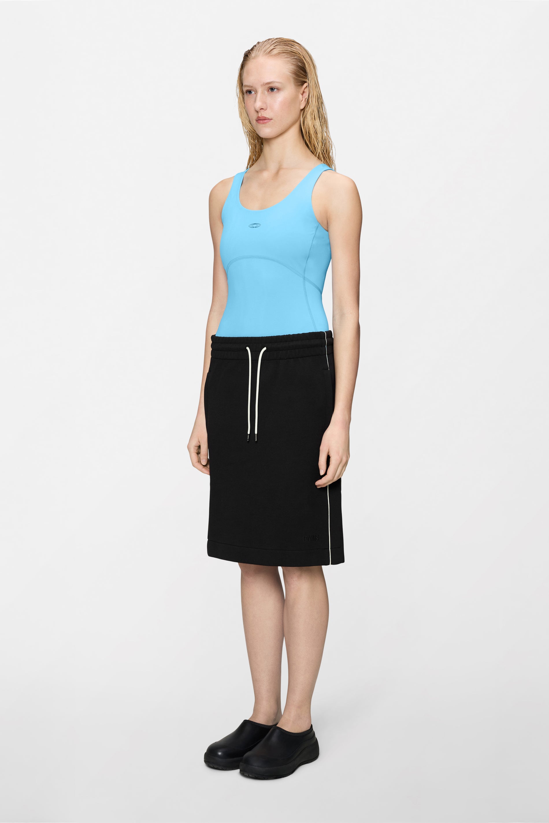 RAINS Downtime Track W Skirt Black Skirts