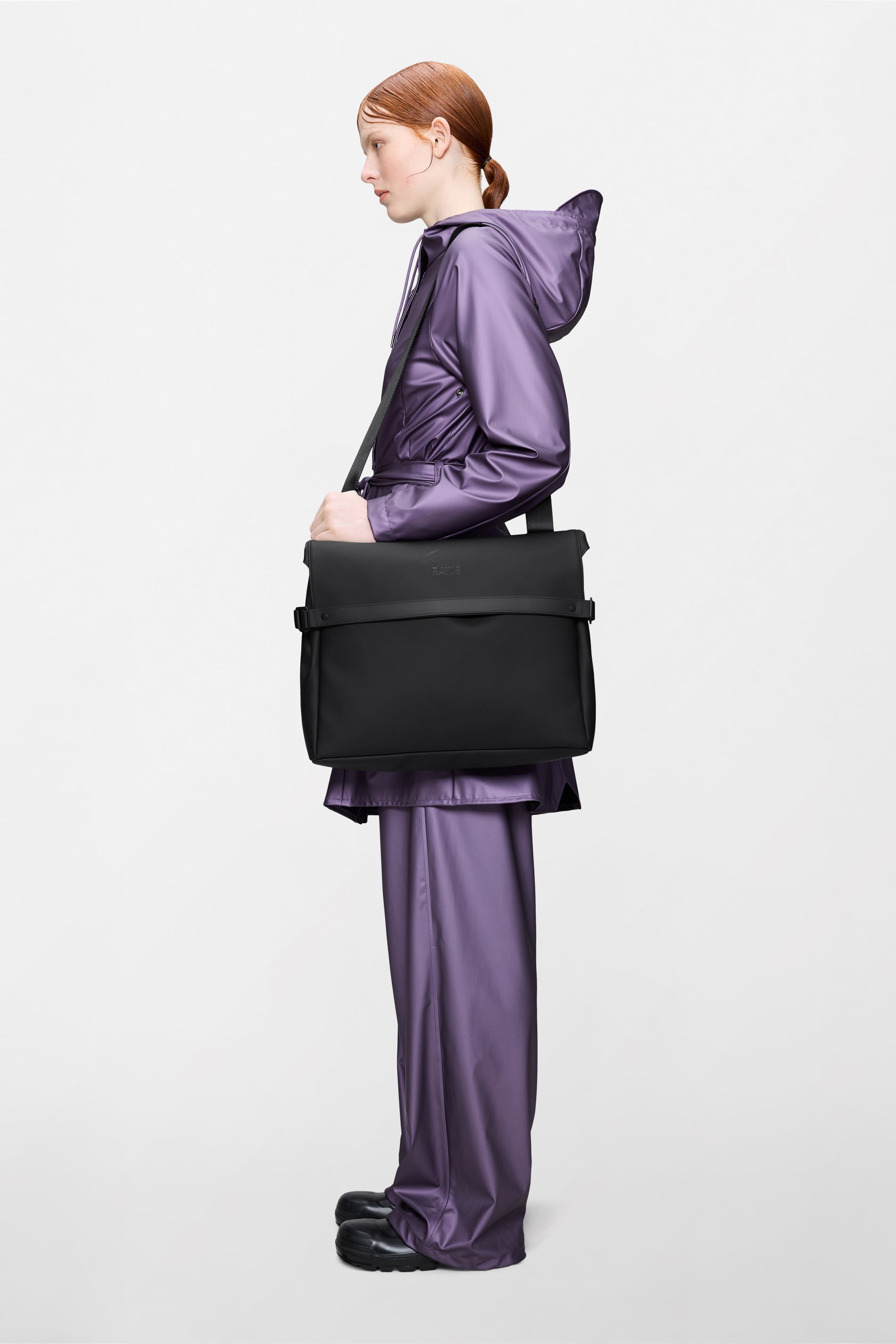 RAINS OTG Messenger Bag Black Messenger