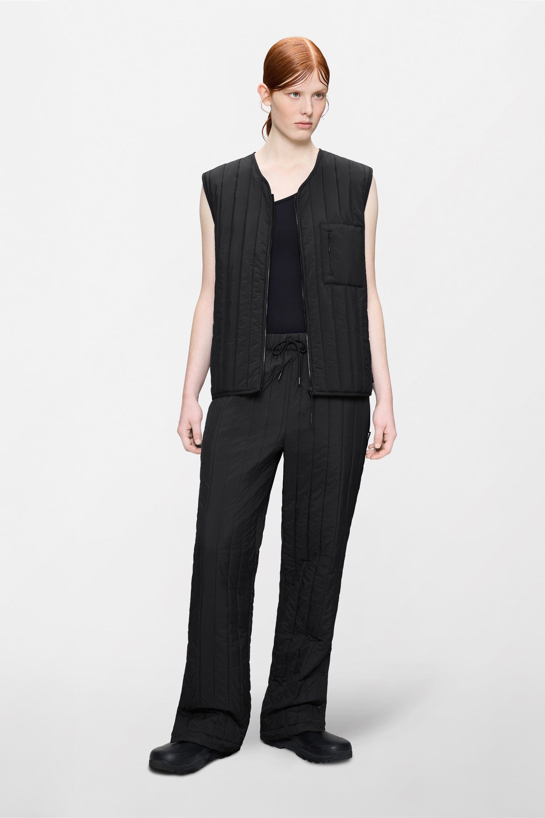 RAINS Banja Liner Vest Black Short Sleeve