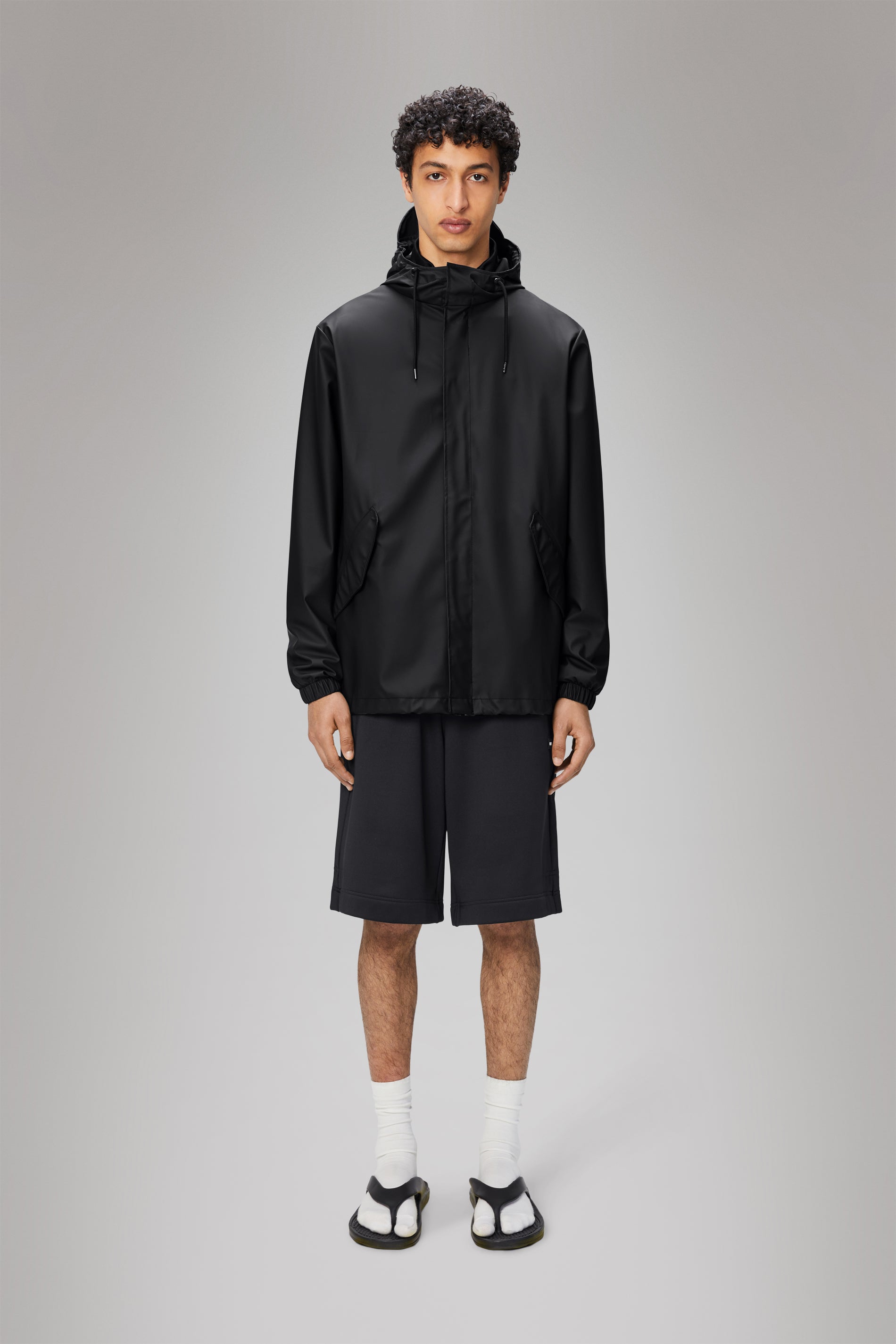 RAINS Fishtail Jacket Black Jacket