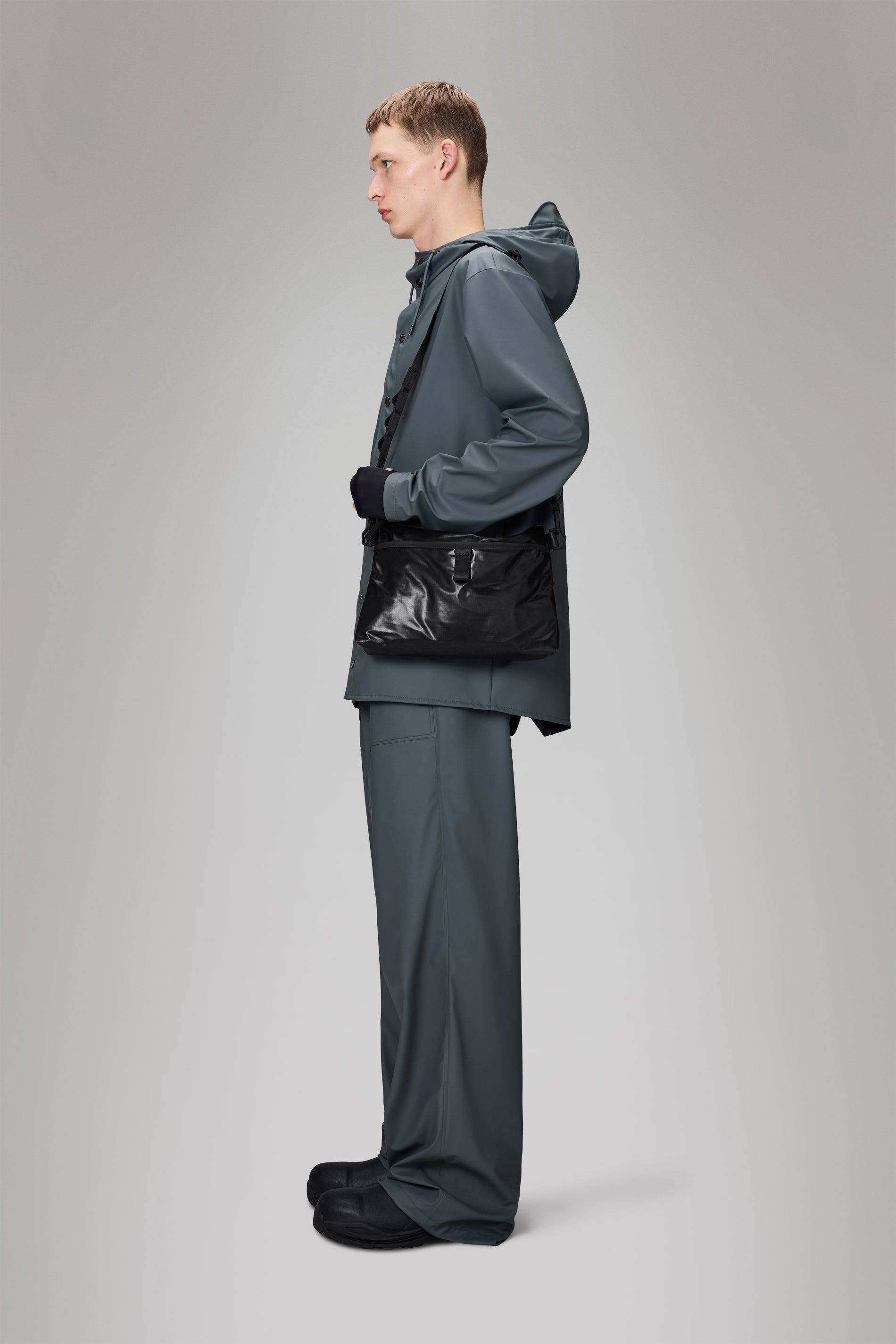 RAINS Sibu Musette Bag Black Crossbody
