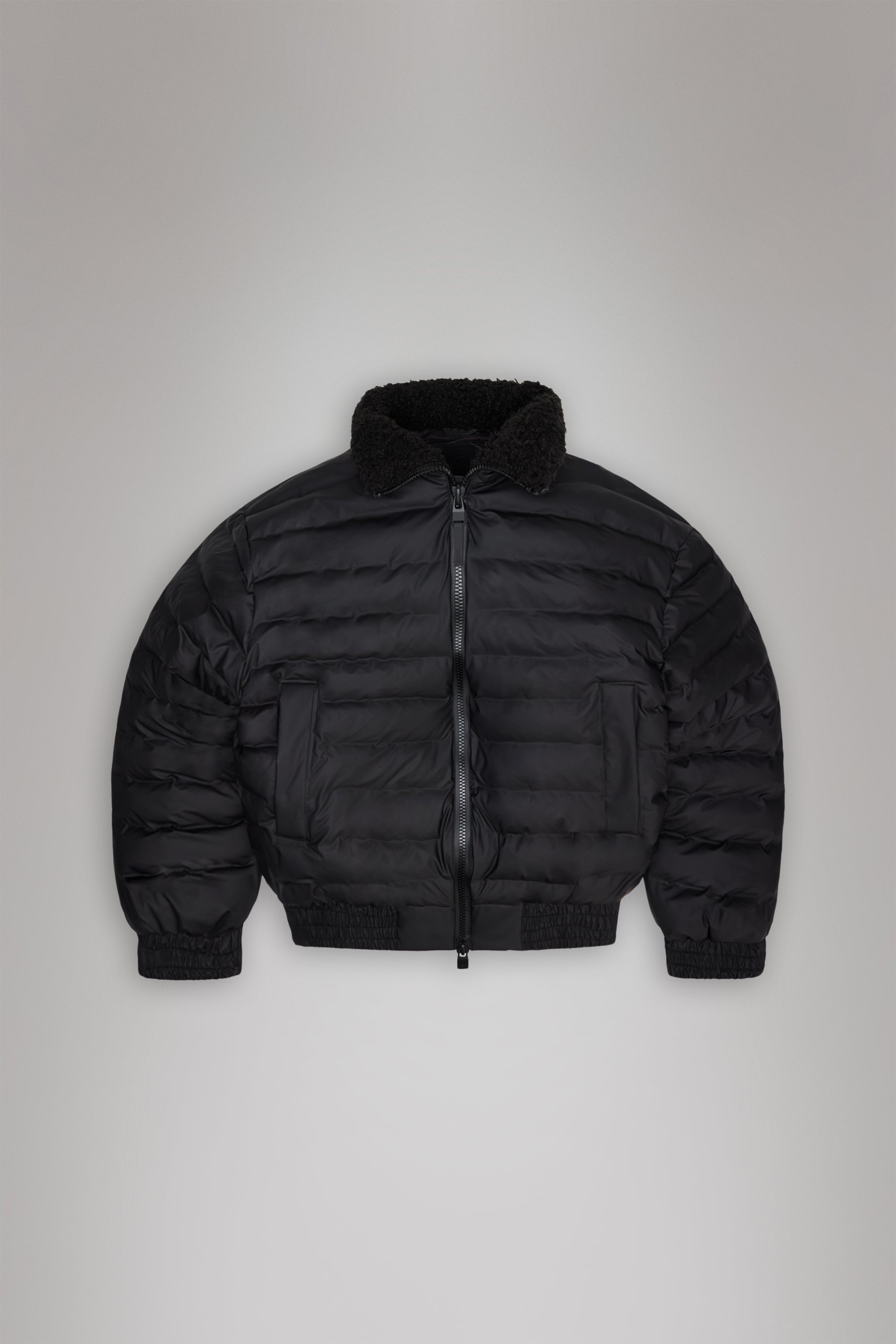 RAINS Lohja Vision Puffer Bomber Jacket Black Jacket