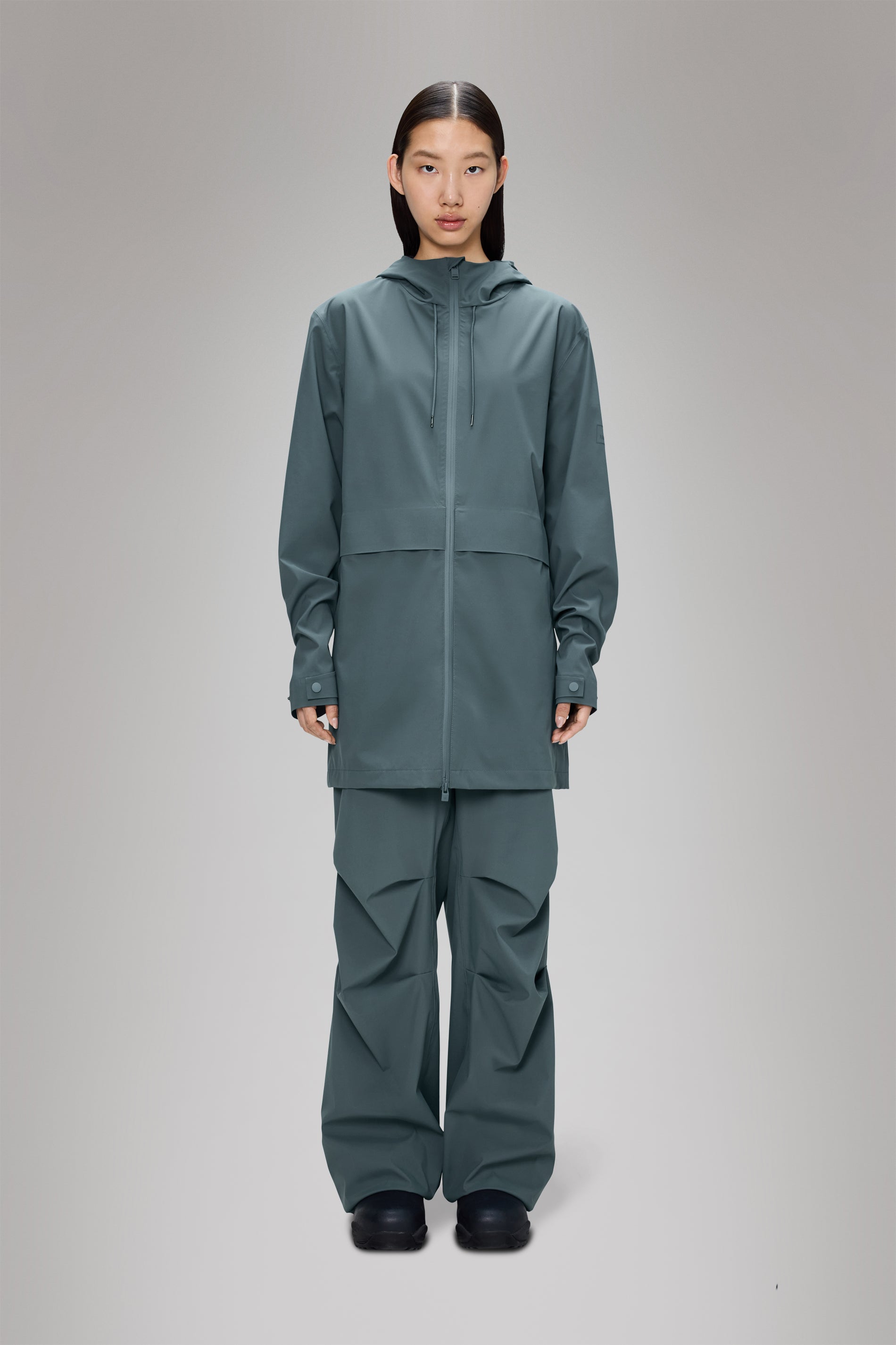 Rains Suva Hardshell Long Jacket Lagoon Jacket