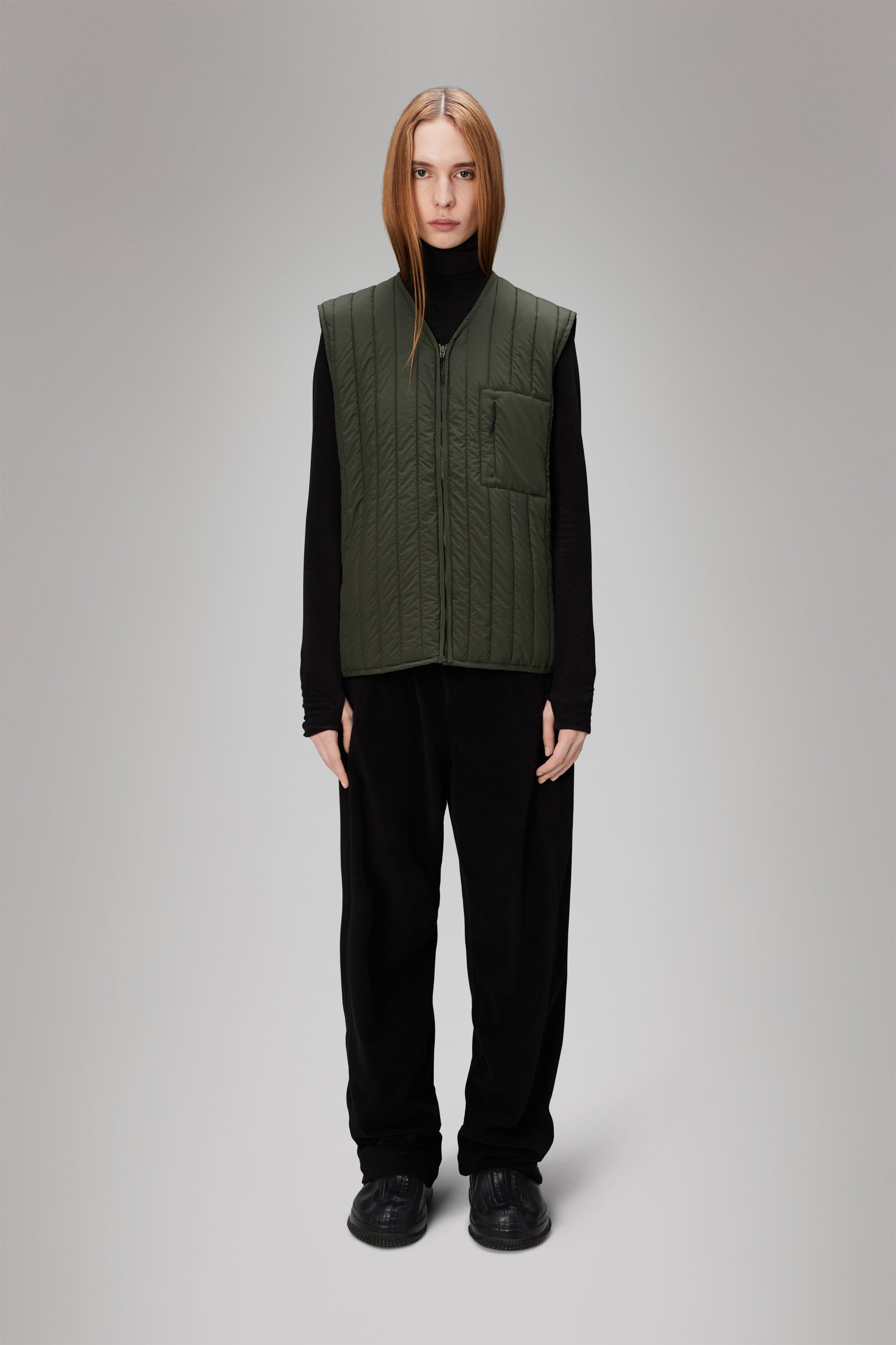 RAINS Banja Liner Vest Green Vest