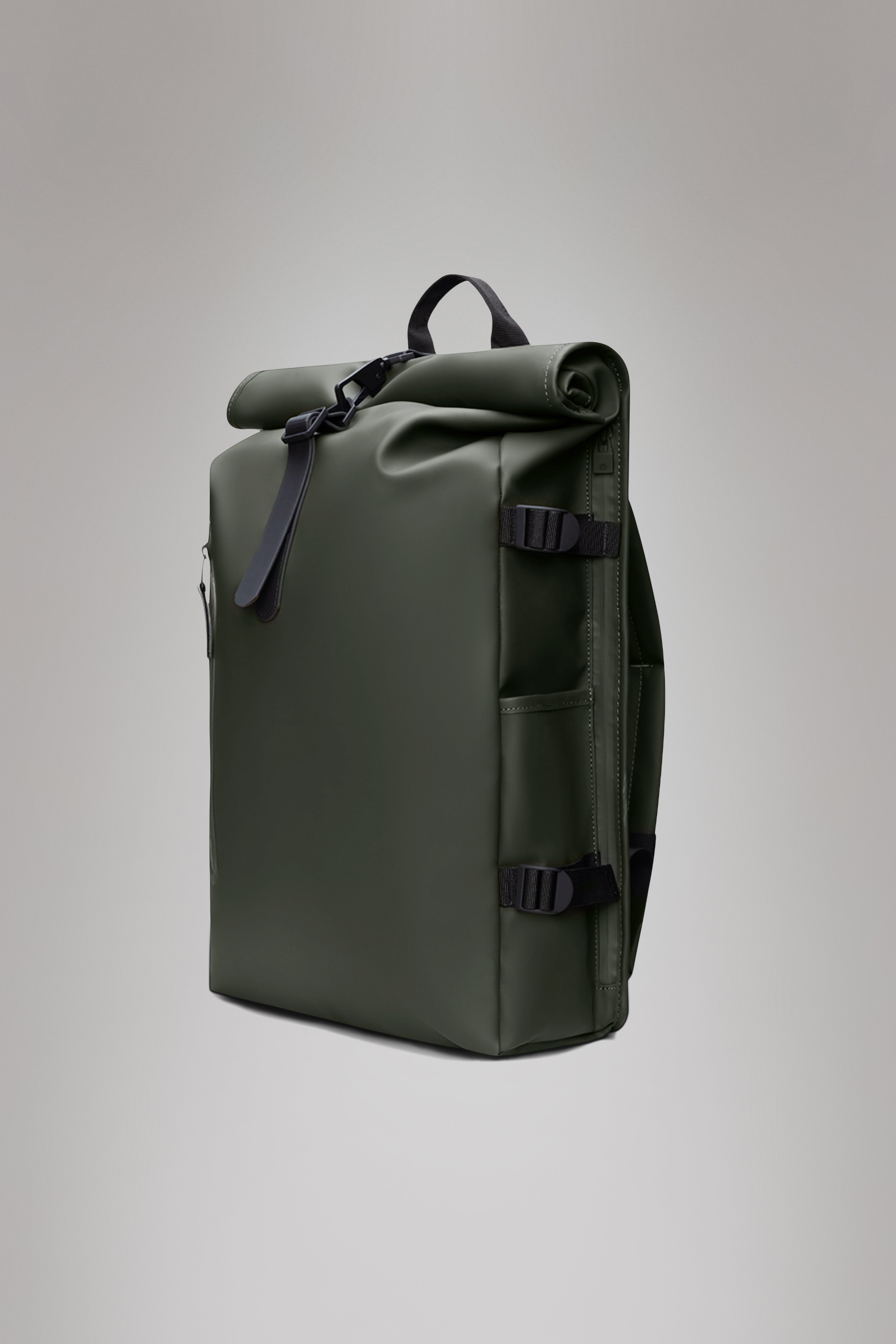 RAINS Rolltop Rucksack Large Green 23L H63 x D14 x W32 cm Backpack