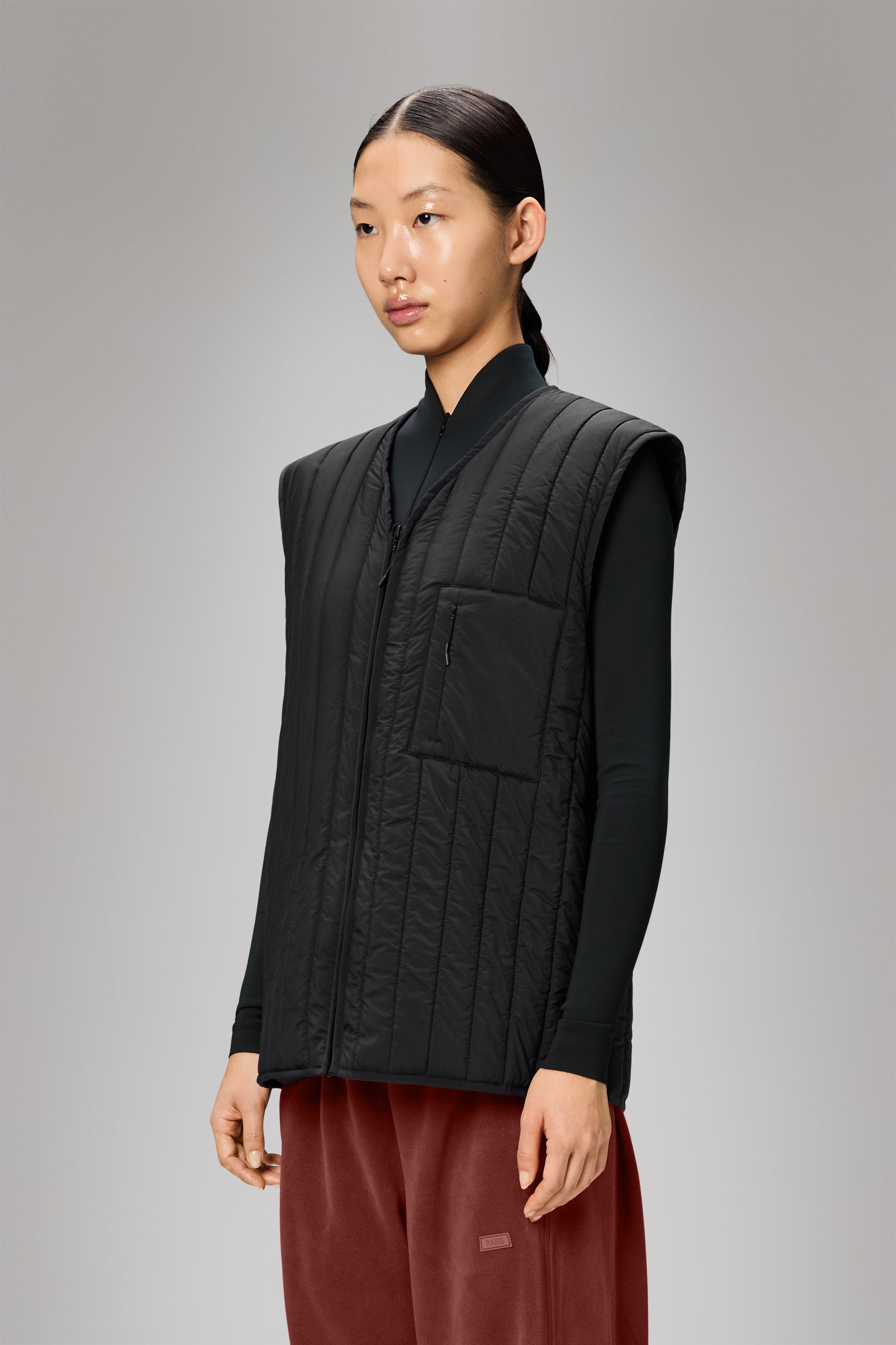 RAINS Banja Liner Vest Black Short Sleeve