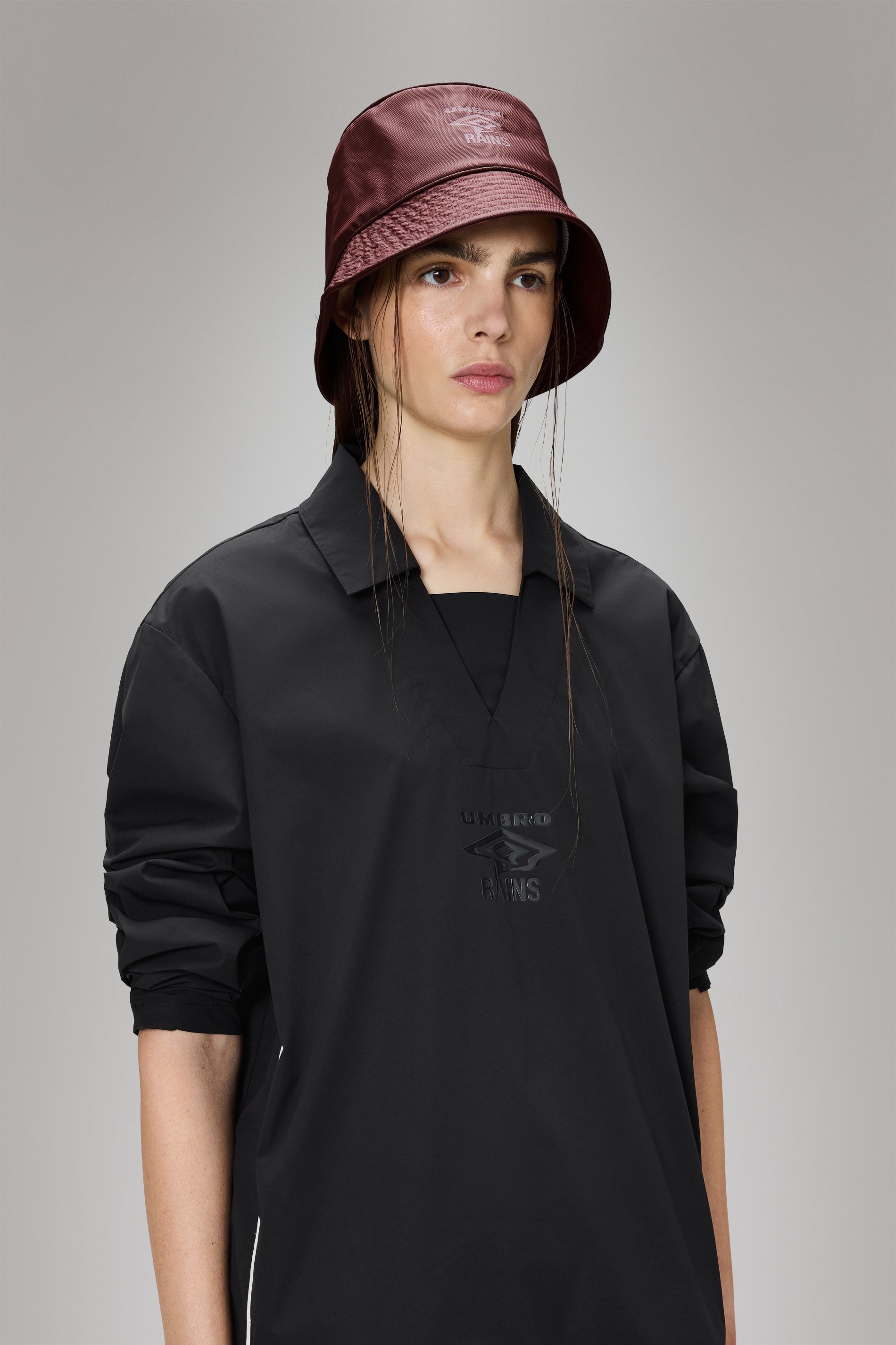 RAINS Rains x Umbro Apollo Bucket Hat Maroon Red Headwear
