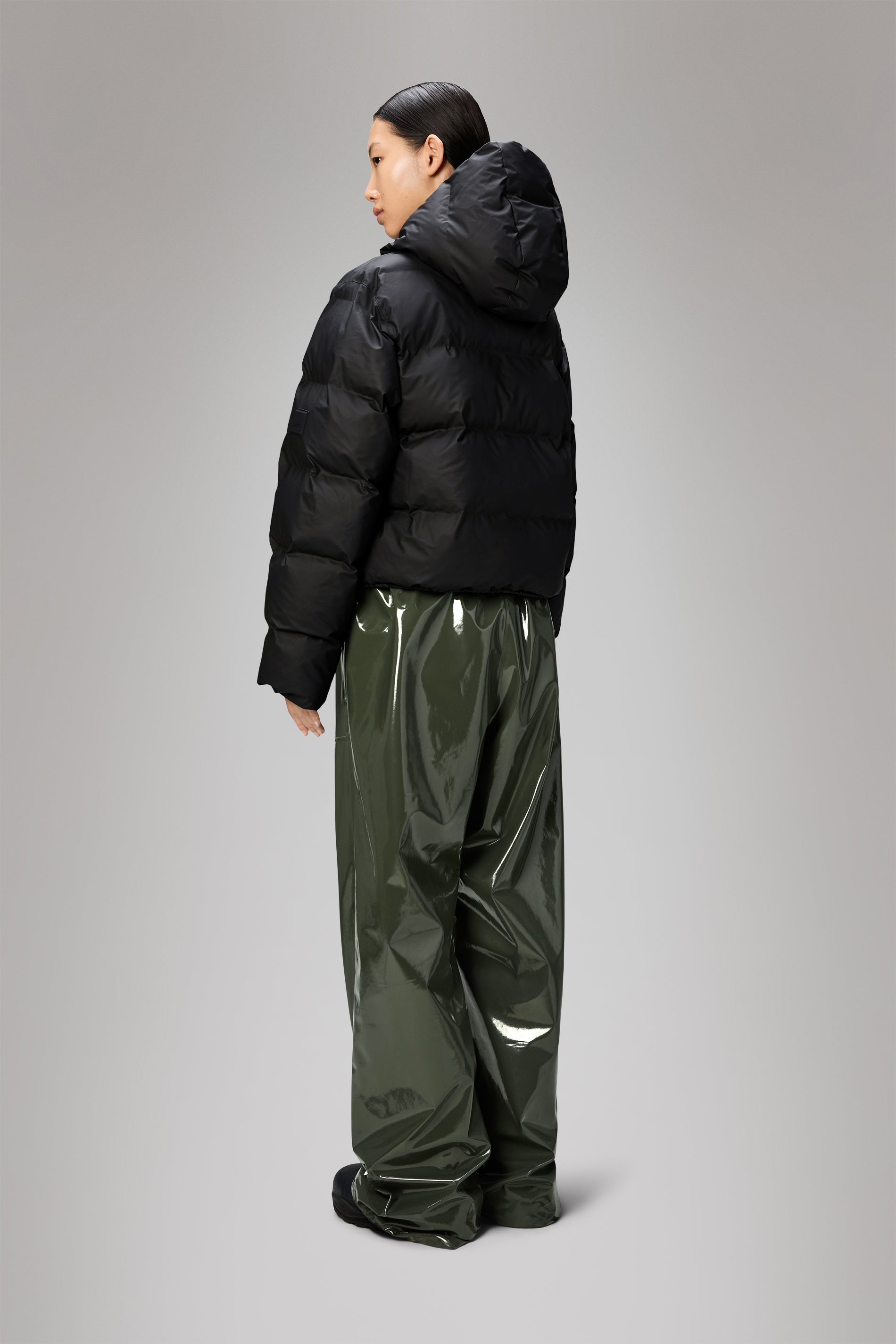RAINS Alta Short Puffer Jacket Black Jacket