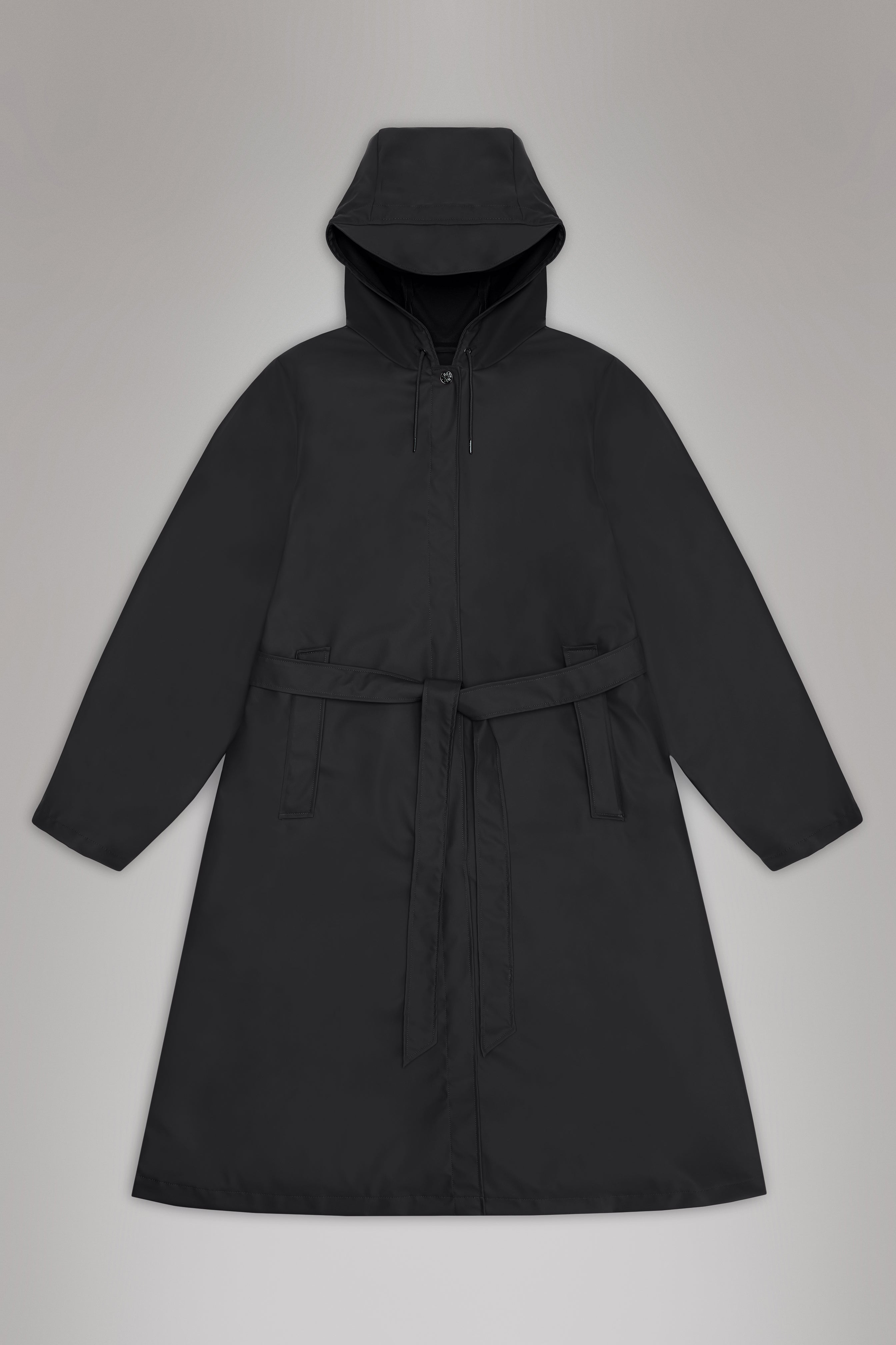 RAINS A-Line Longer W Jacket Black Jacket