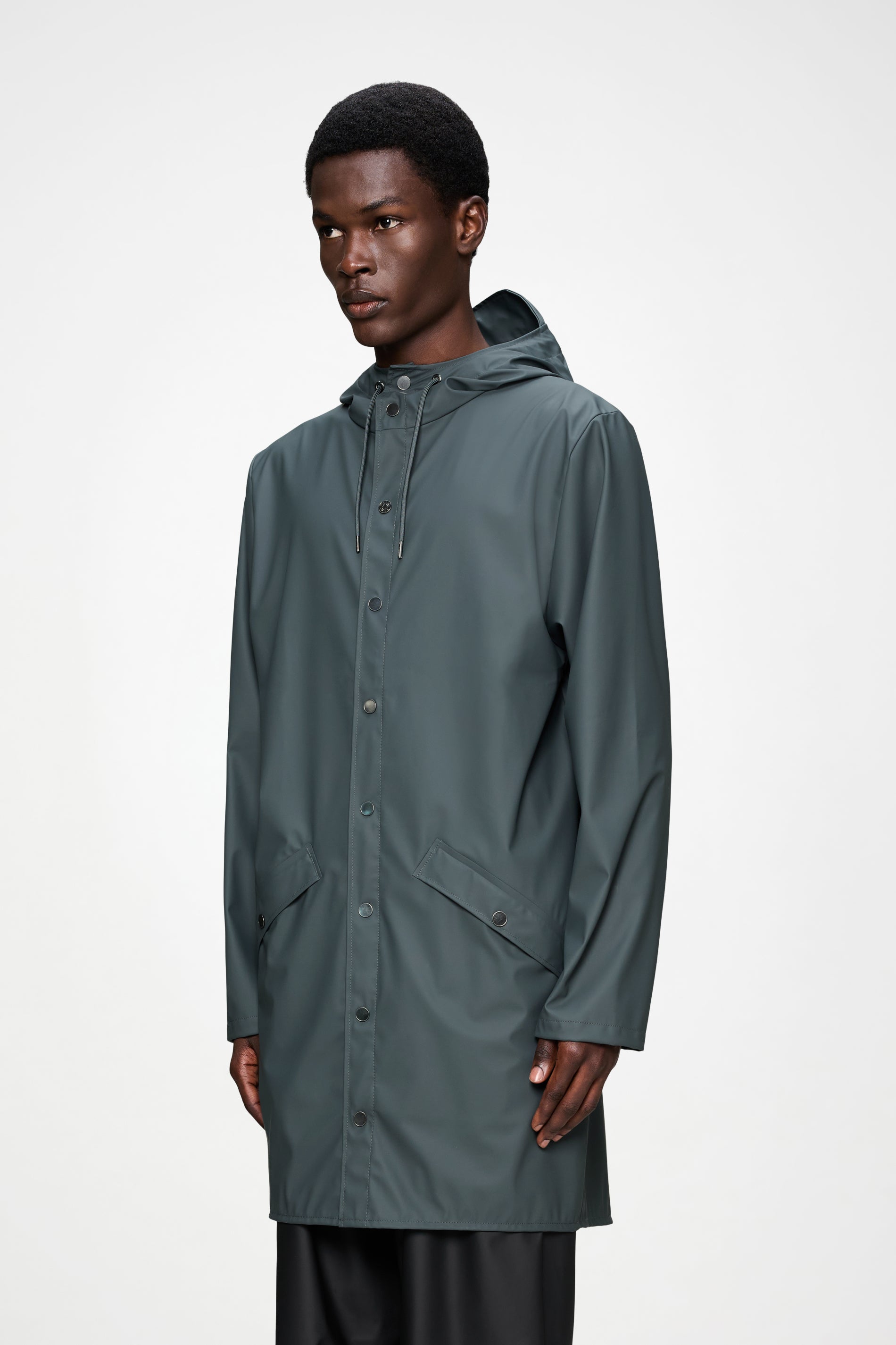 RAINS Long Jacket Dark Grey Jacket