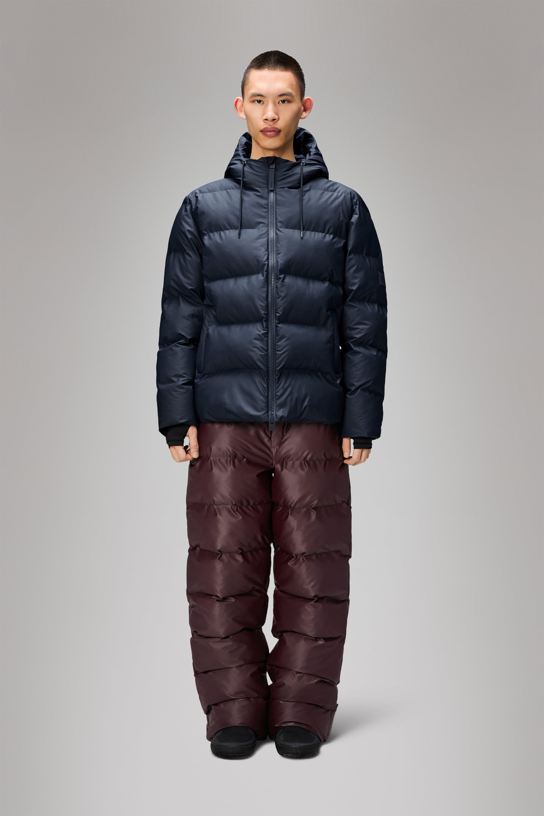 Rains Alta Puffer Jacket Navy Jacket