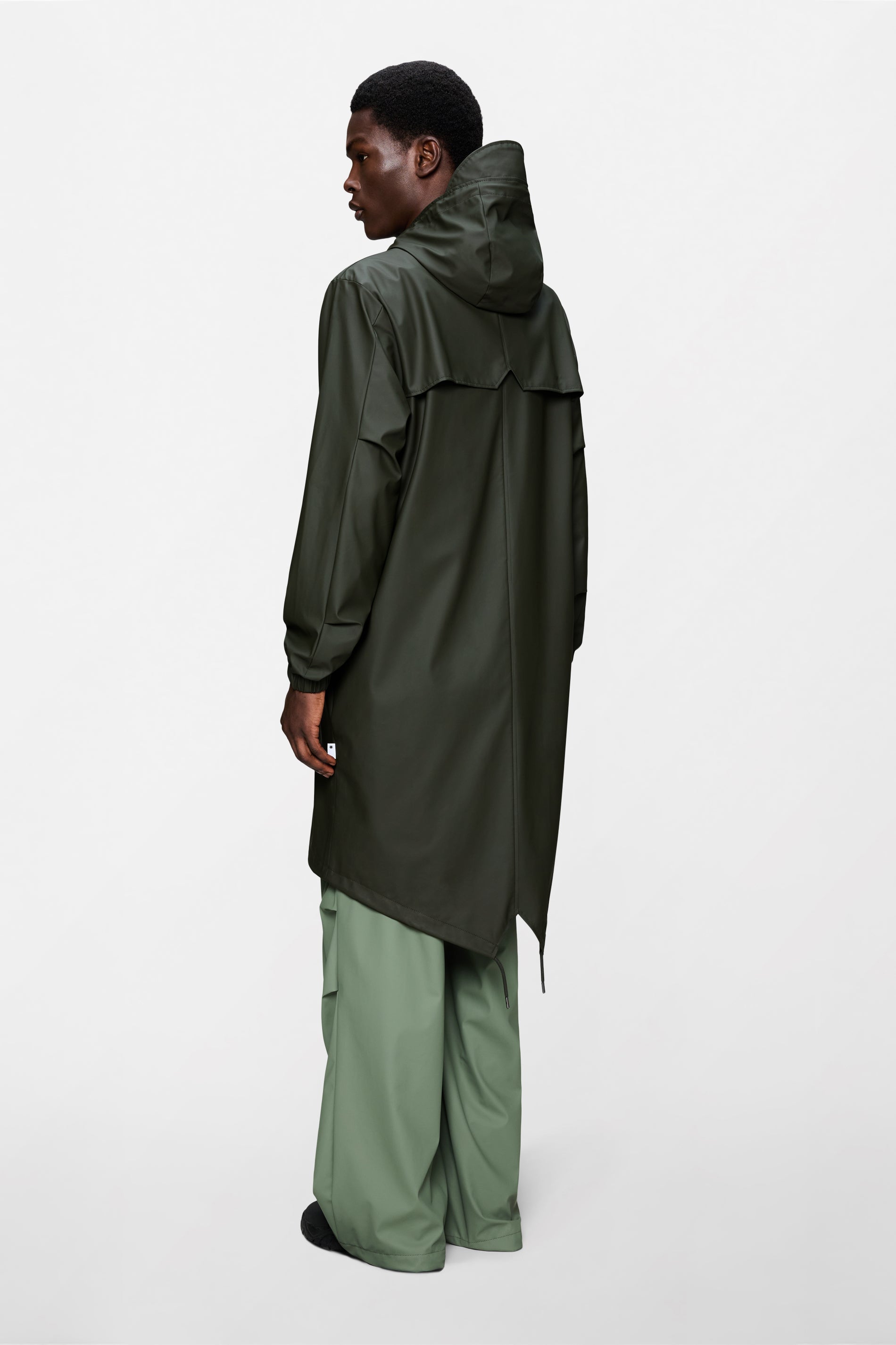RAINS Fishtail Parka Green Jacket