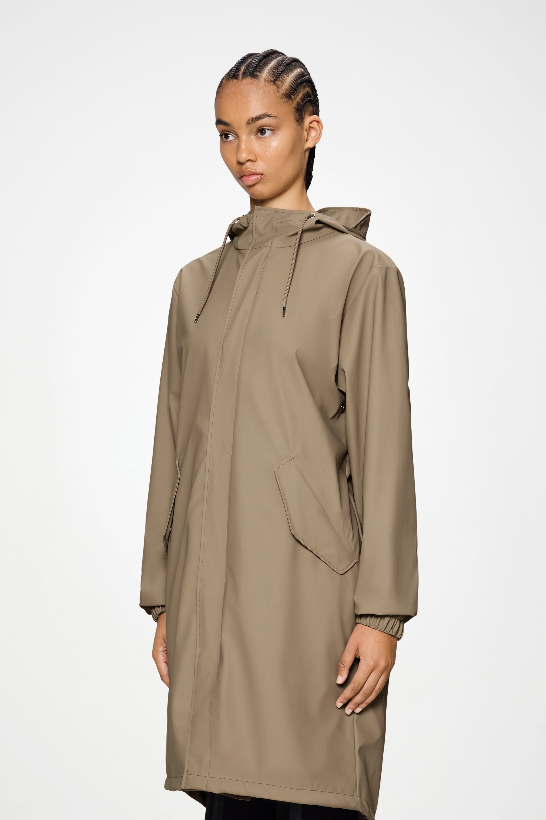 RAINS Fishtail Parka Beige Jacket