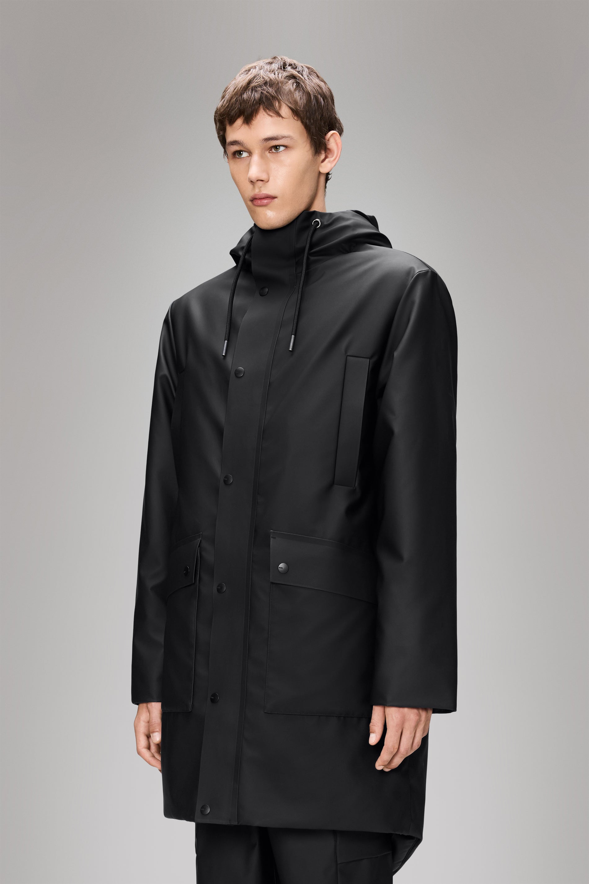 Rains Nome Long Parka Black Jacket