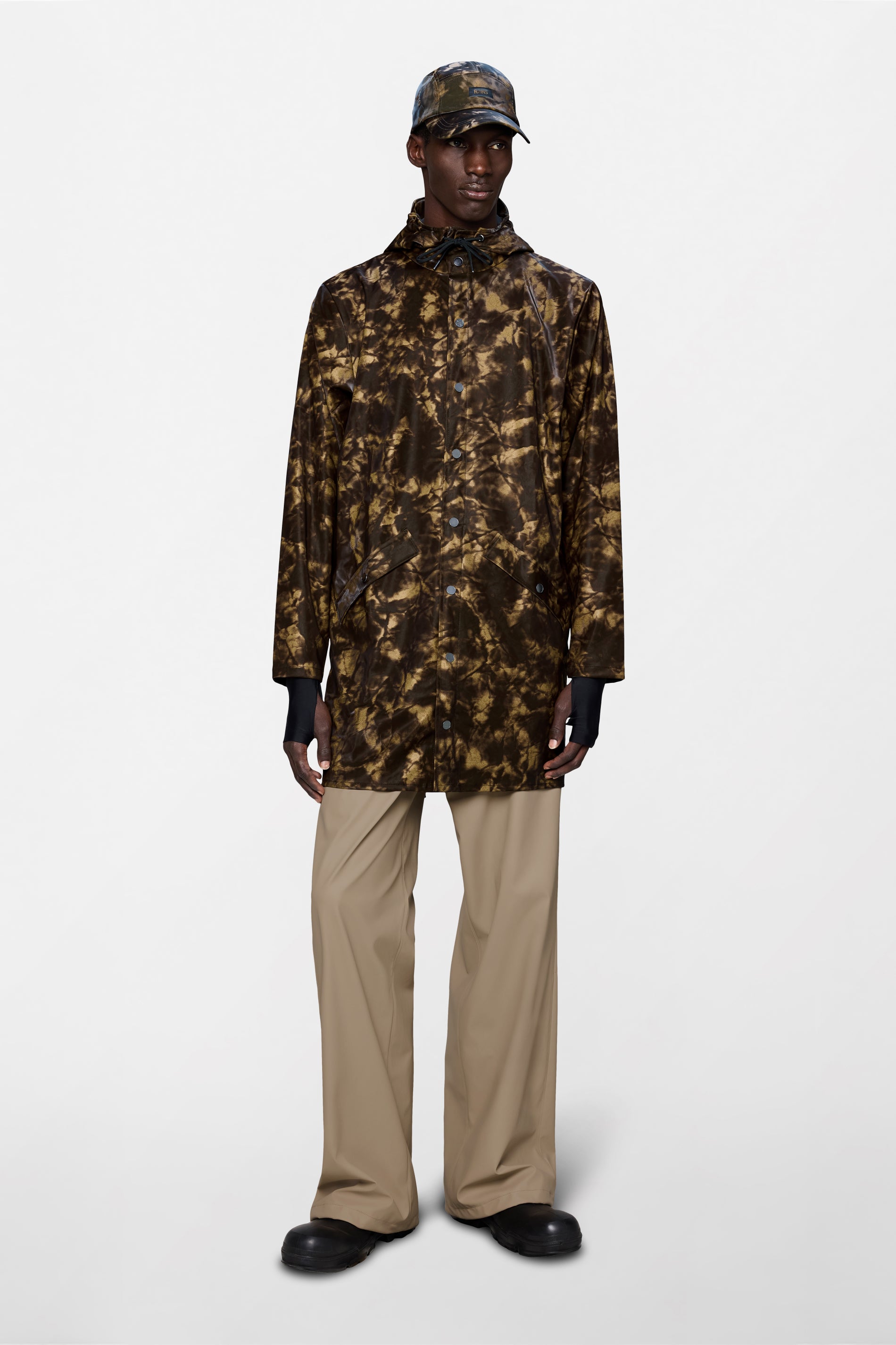 RAINS Long Jacket Muddy Jacket