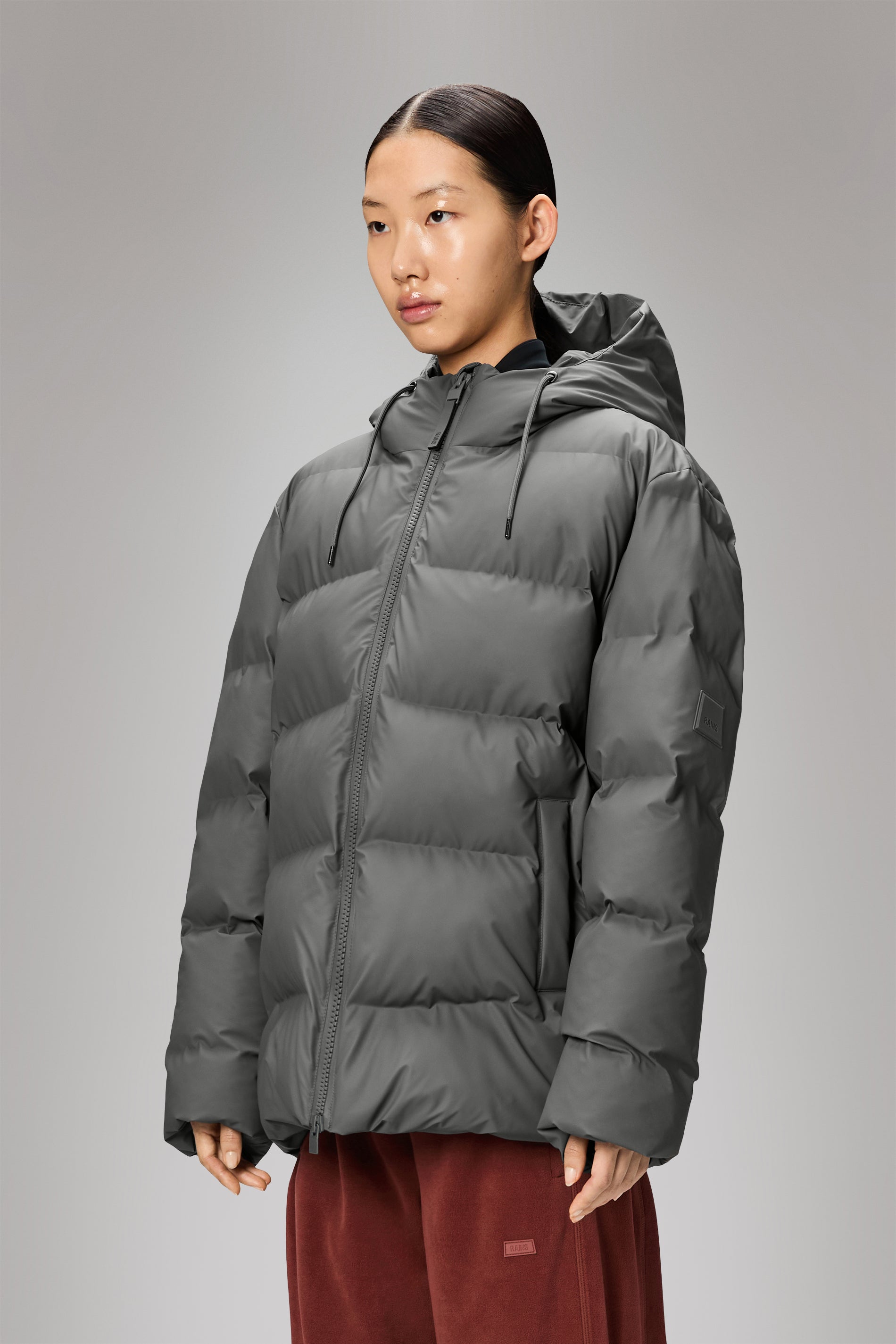 Rains Alta Puffer Jacket Grey Jacket
