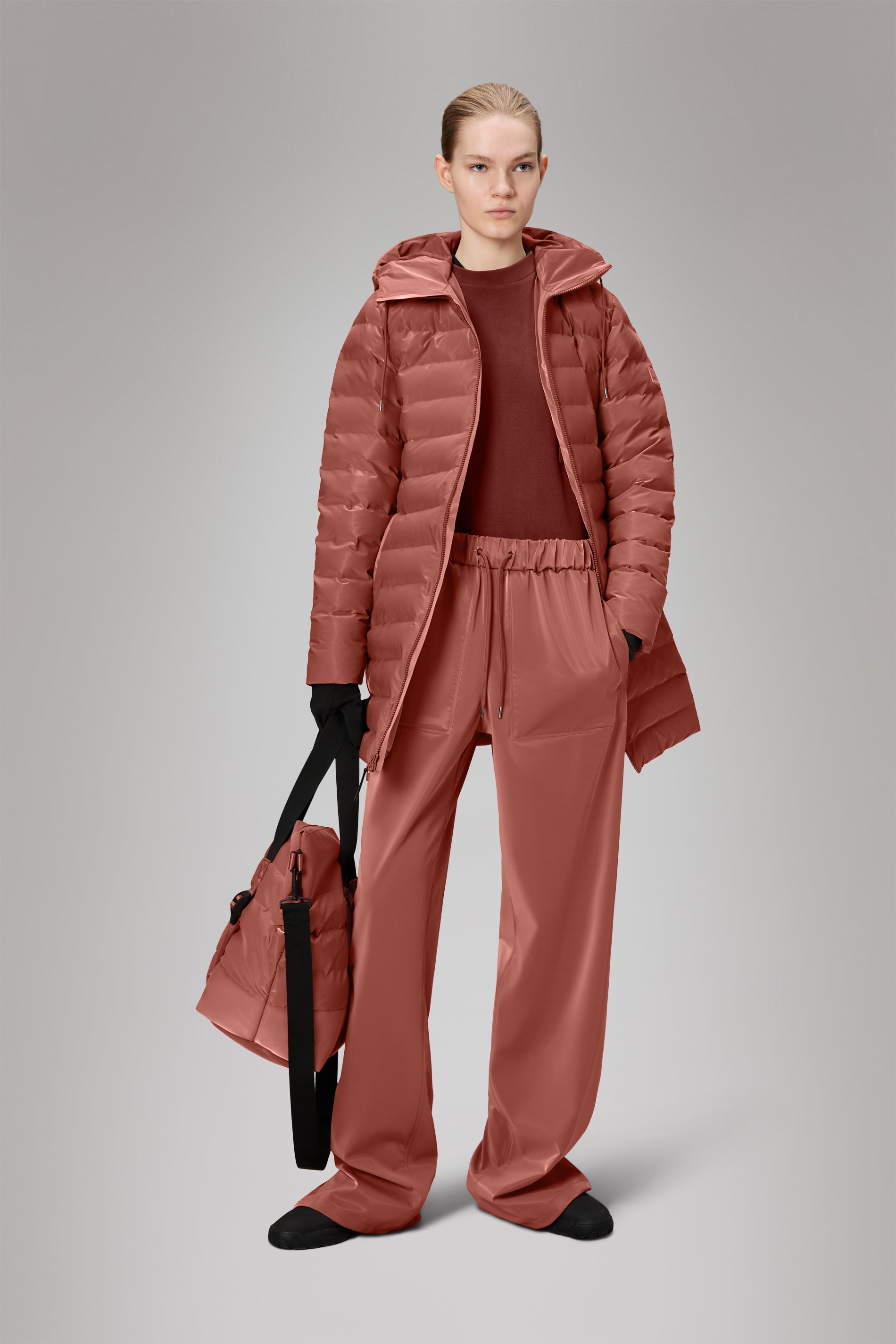 Rains Lohja Long Puffer Curve Jacket Honor Jacket