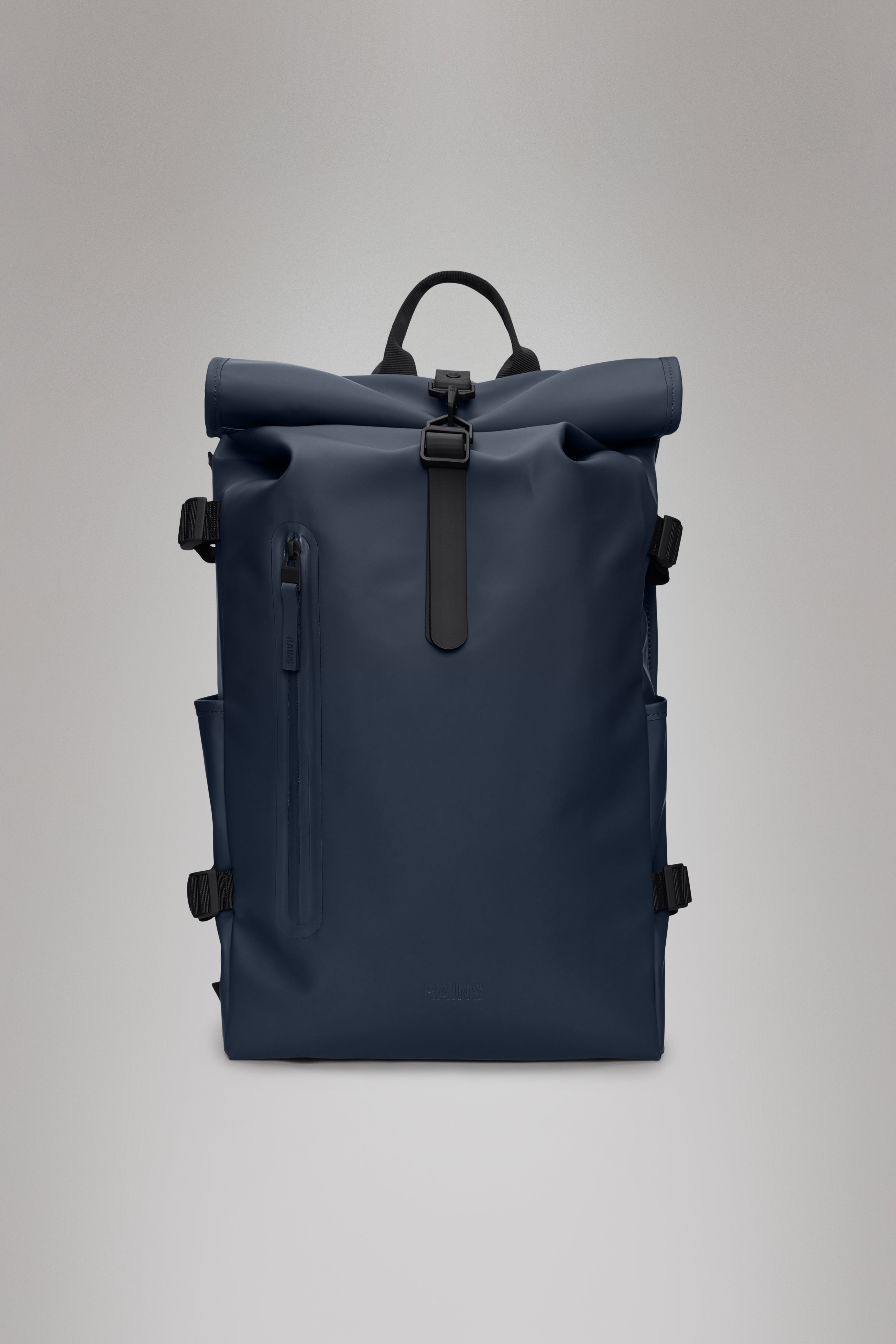 RAINS Rolltop Rucksack Large Navy 23L H63 x D14 x W32 cm Backpack