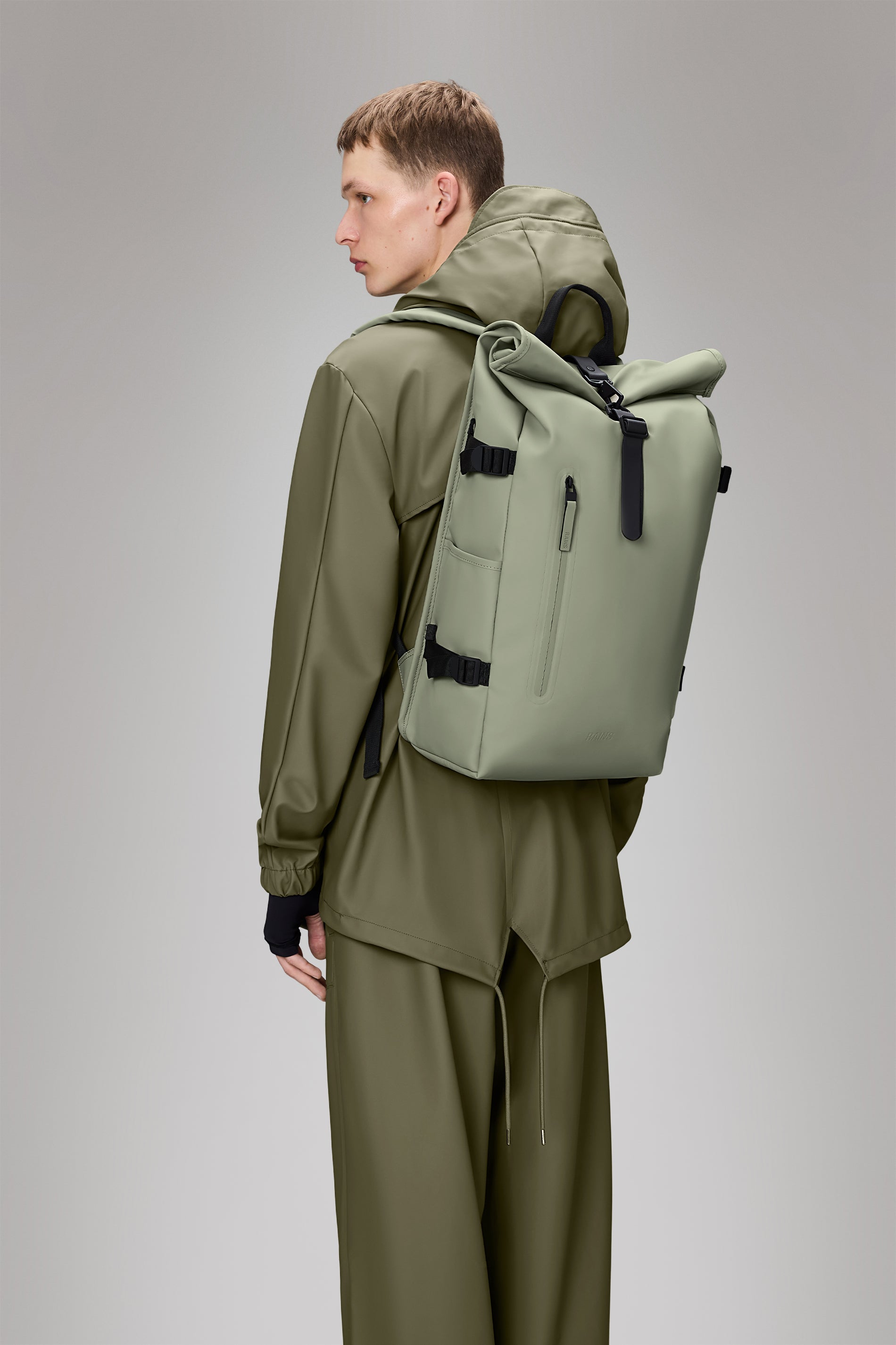 RAINS Rolltop Rucksack Large Drift 23L H63 x D14 x W32 cm Backpack
