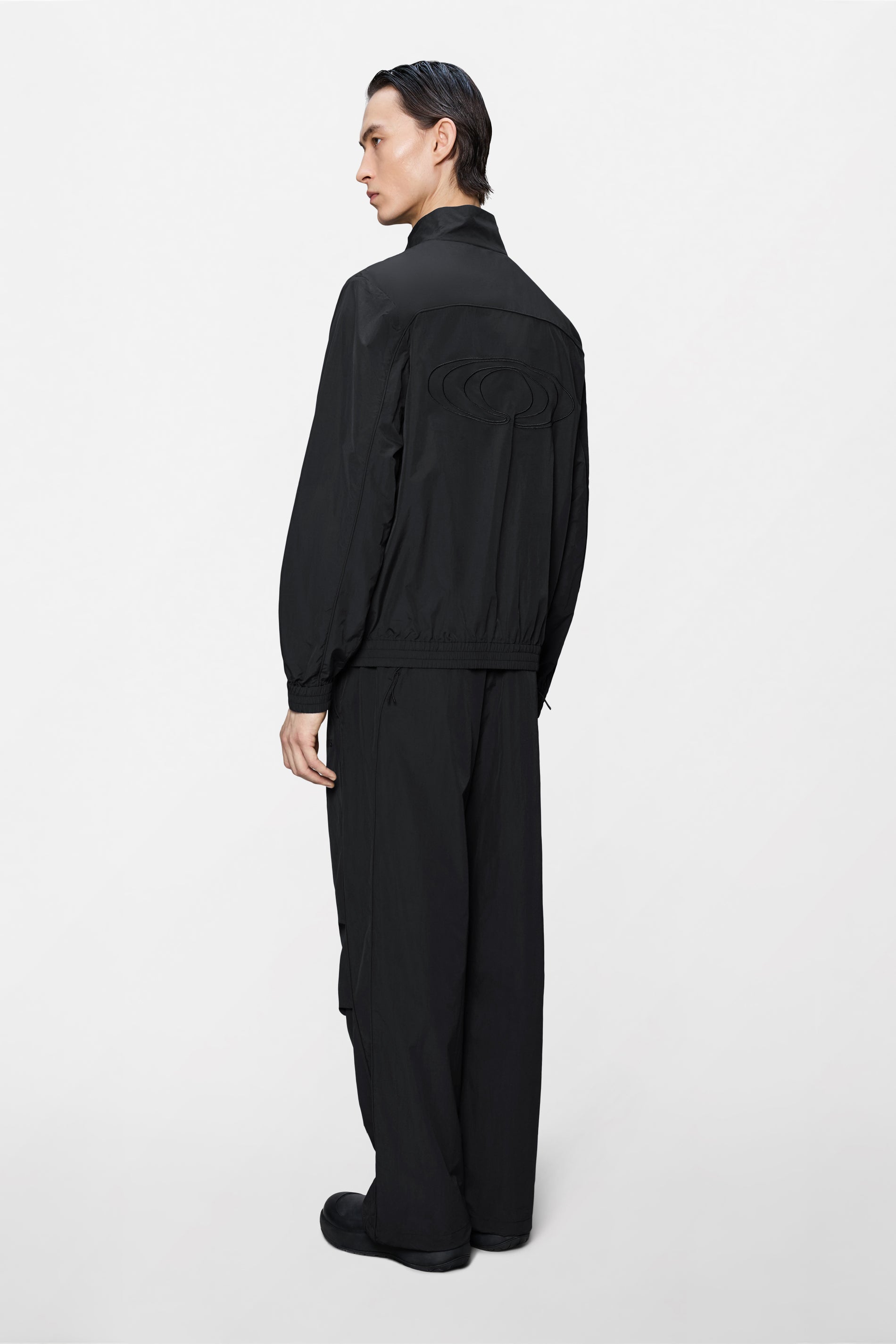 RAINS Cooldown Pocket Track Top Black Jacket