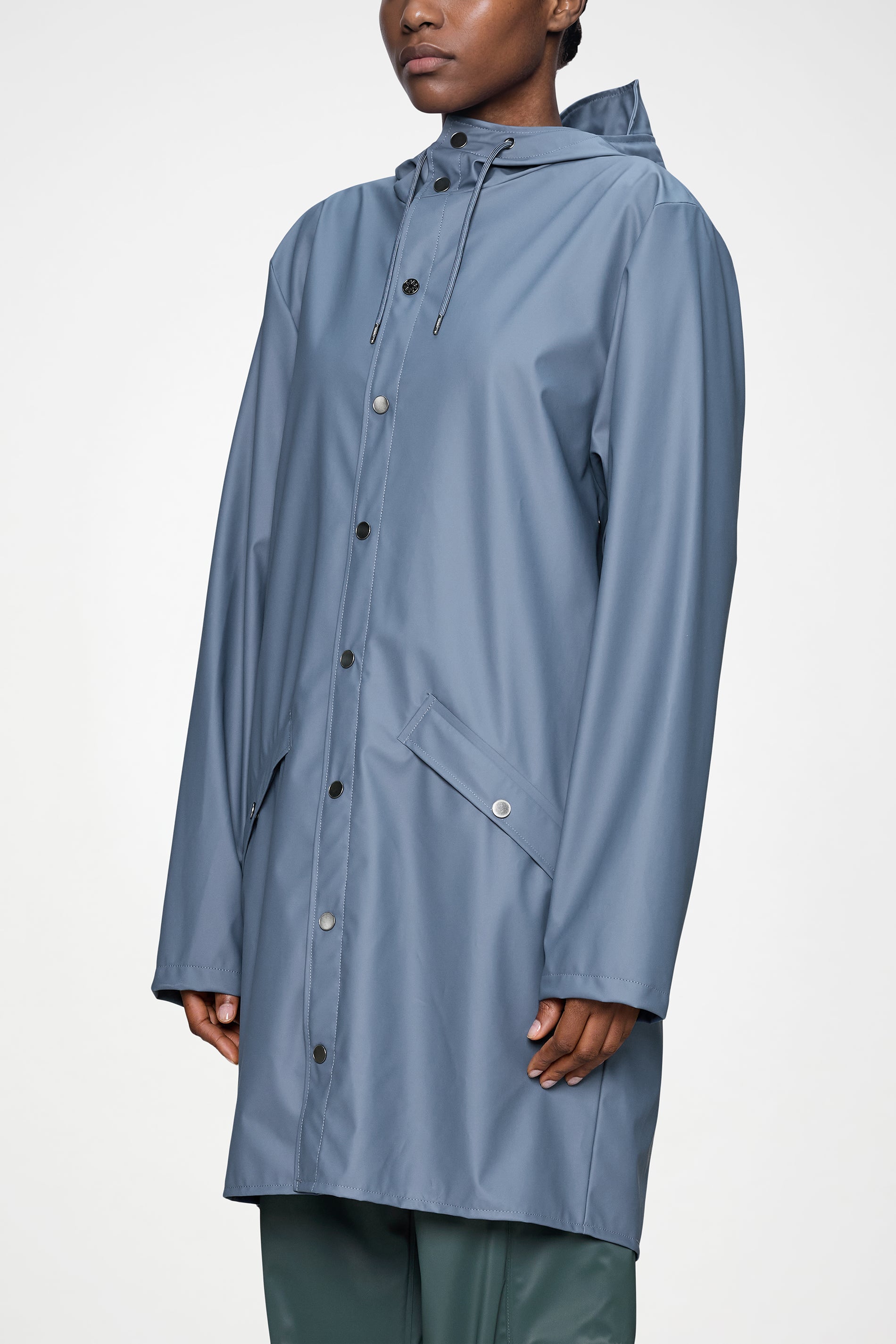 RAINS Long Jacket Blue Dusk Jacket