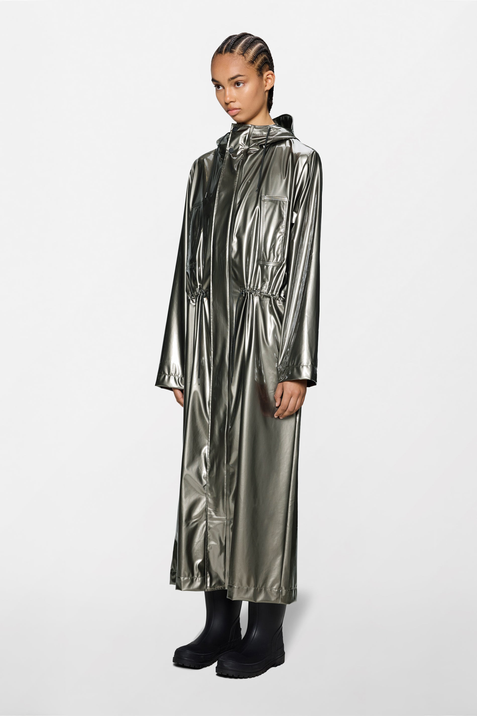 RAINS Bold Longest Jacket Raven Jacket